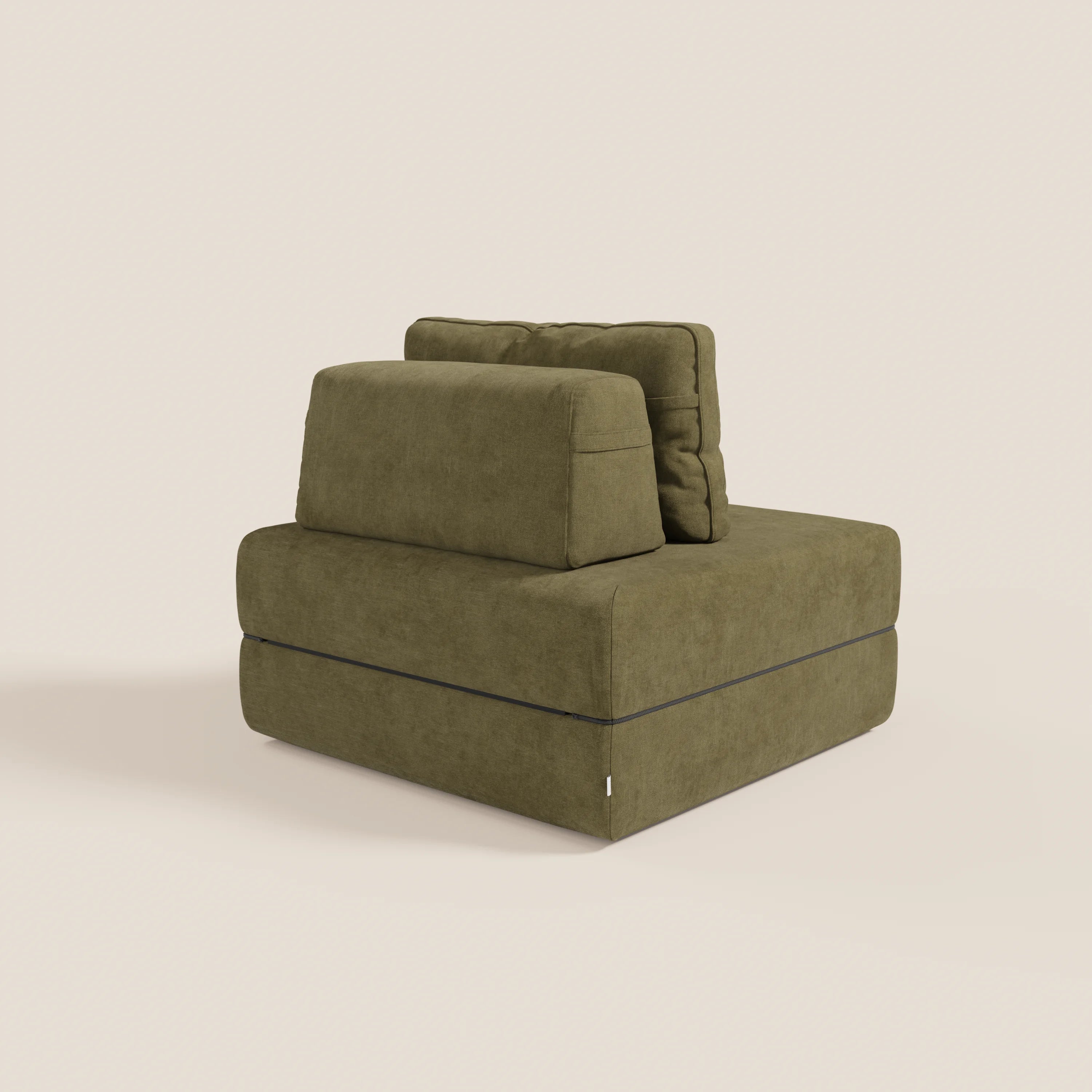 Rift poltrona letto con materasso alto 22 cm e memory foam - schienale mobile e tessuto smacchiabile T31 - divani.store