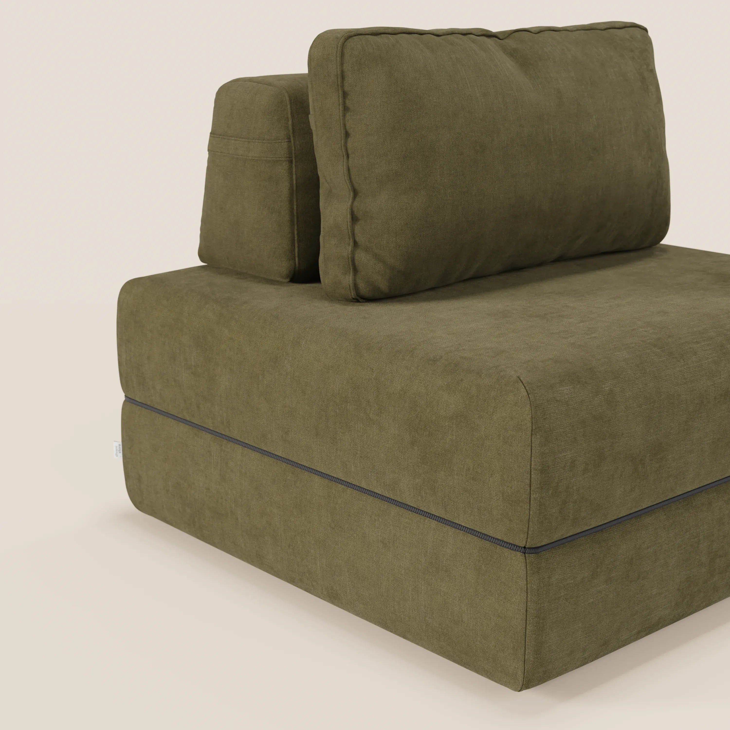 Rift poltrona letto con materasso alto 22 cm e memory foam - schienale mobile e tessuto smacchiabile T31 - divani.store