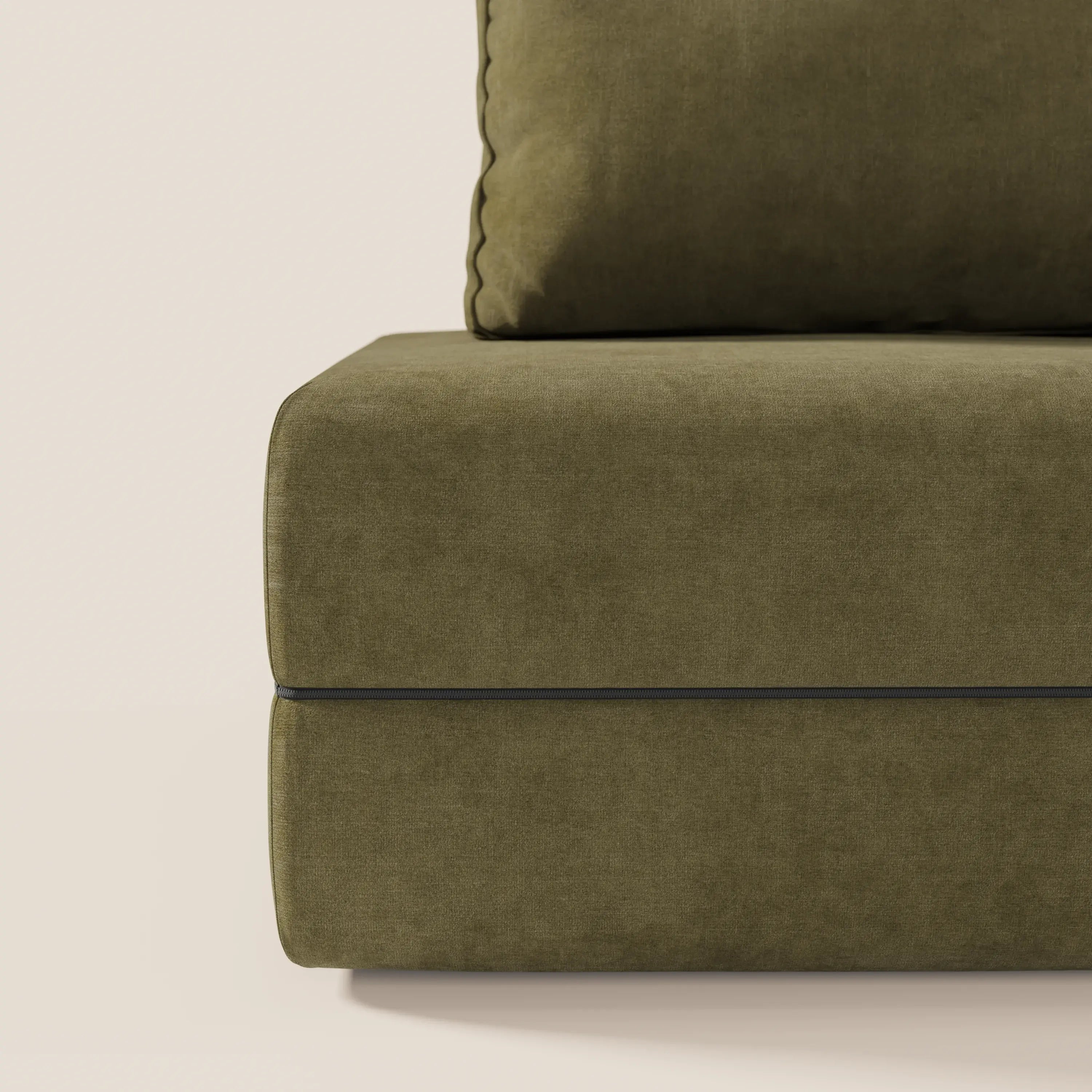 Rift poltrona letto con materasso alto 22 cm e memory foam - schienale mobile e tessuto smacchiabile T31 - divani.store