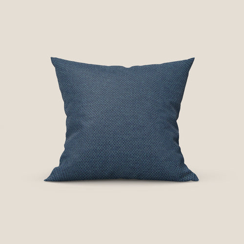 Tauro cuscino disponibile in diversi colori in tessuto misto cotone smacchiabile T18 blu - divani.store