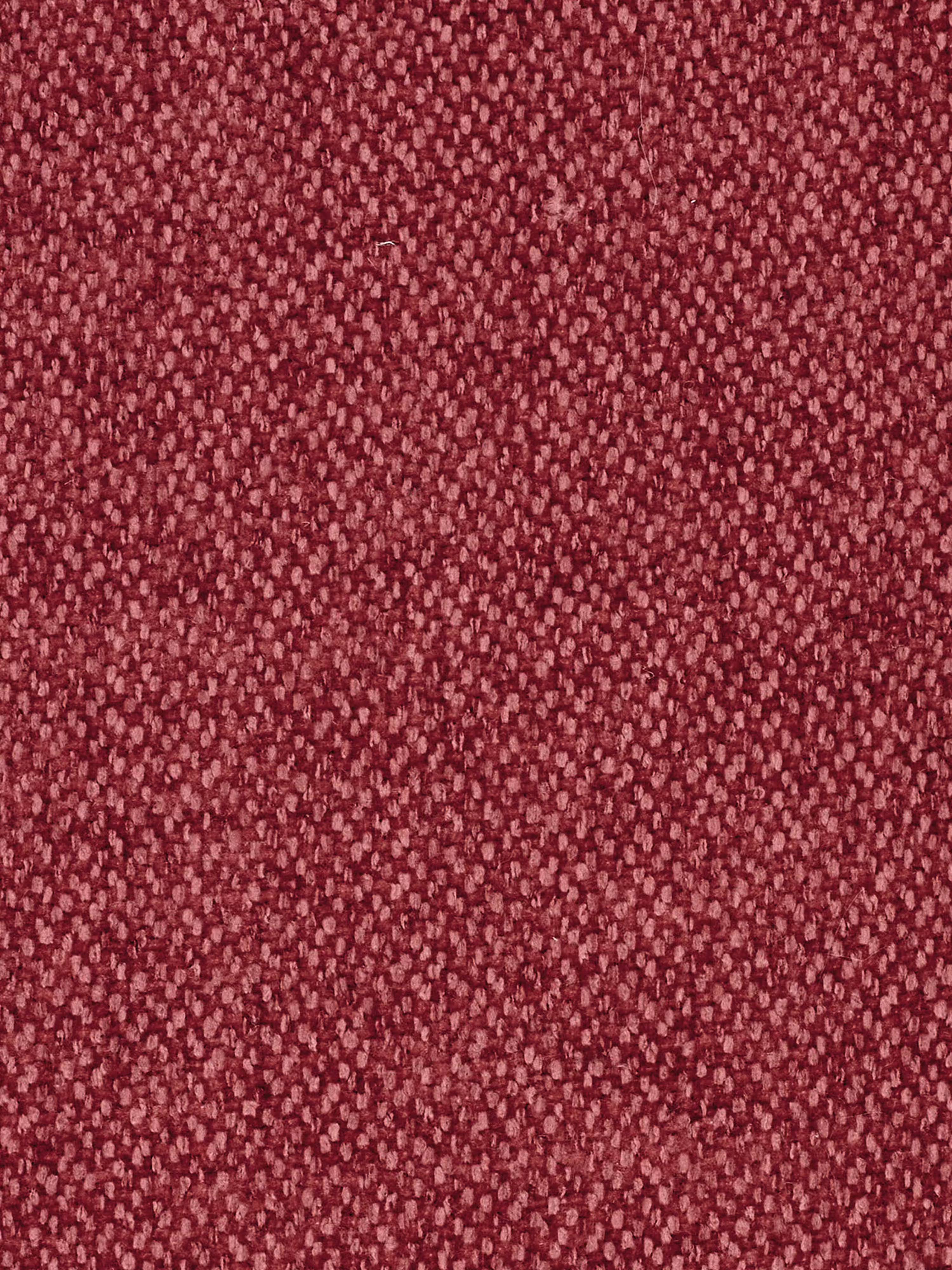 Primo piano di un tessuto rosso a trama rigata, caratterizzato da un motivo fine e fitto. La superficie appare morbida e uniforme, con piccoli anelli o fili disposti in modo regolare che creano un aspetto omogeneo e liscio, ideale per il rivestimento del divano angolare bicolore Michelangelo con penisola e sedute estensibili di Divani.Store, dotato di poggiatesta reclinabili in tessuto smacchiabile T23.