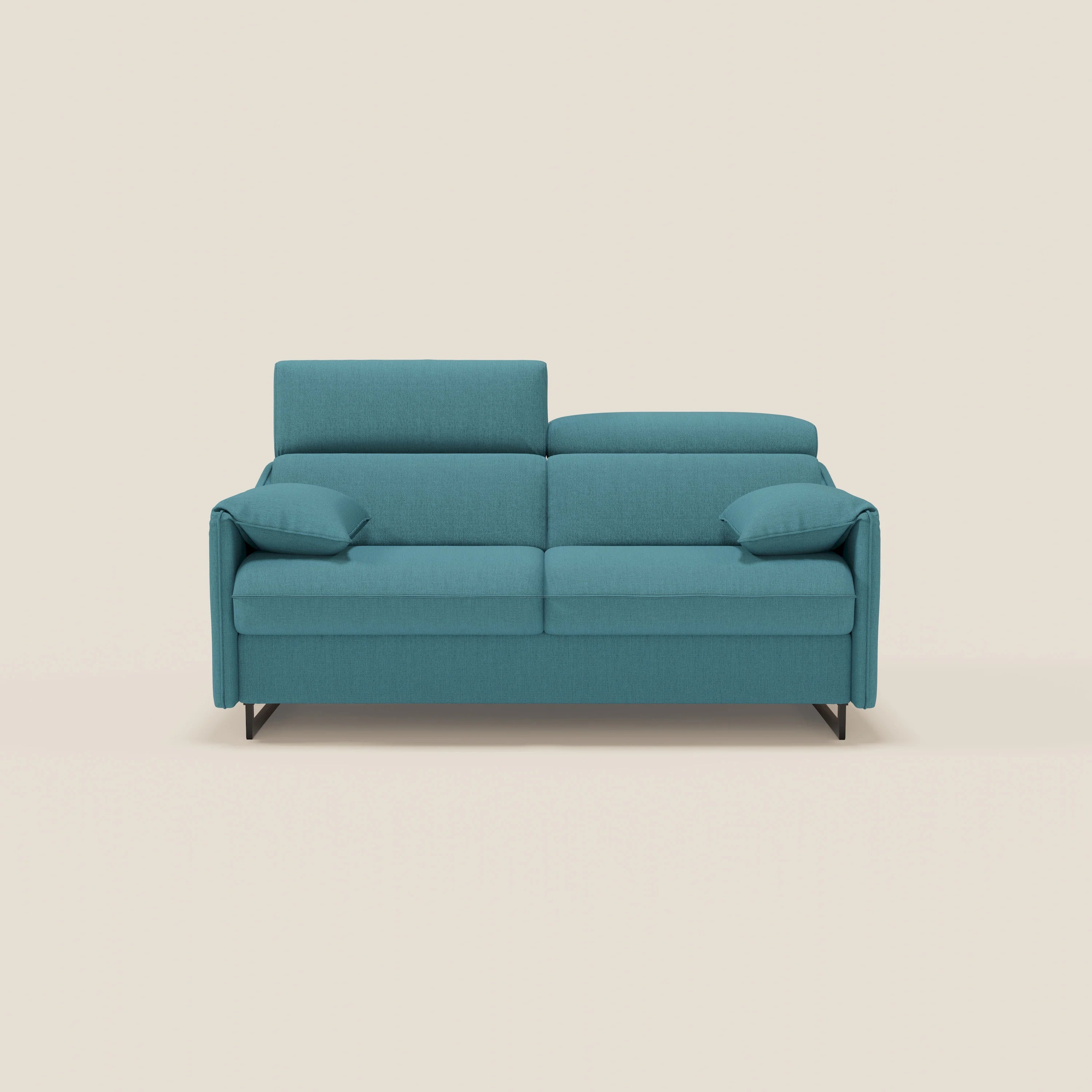Violetta divano letto materasso H18 cm - poggiatesta reclinabili e braccioli mobili in tessuto impermeabile T13 - divani.store