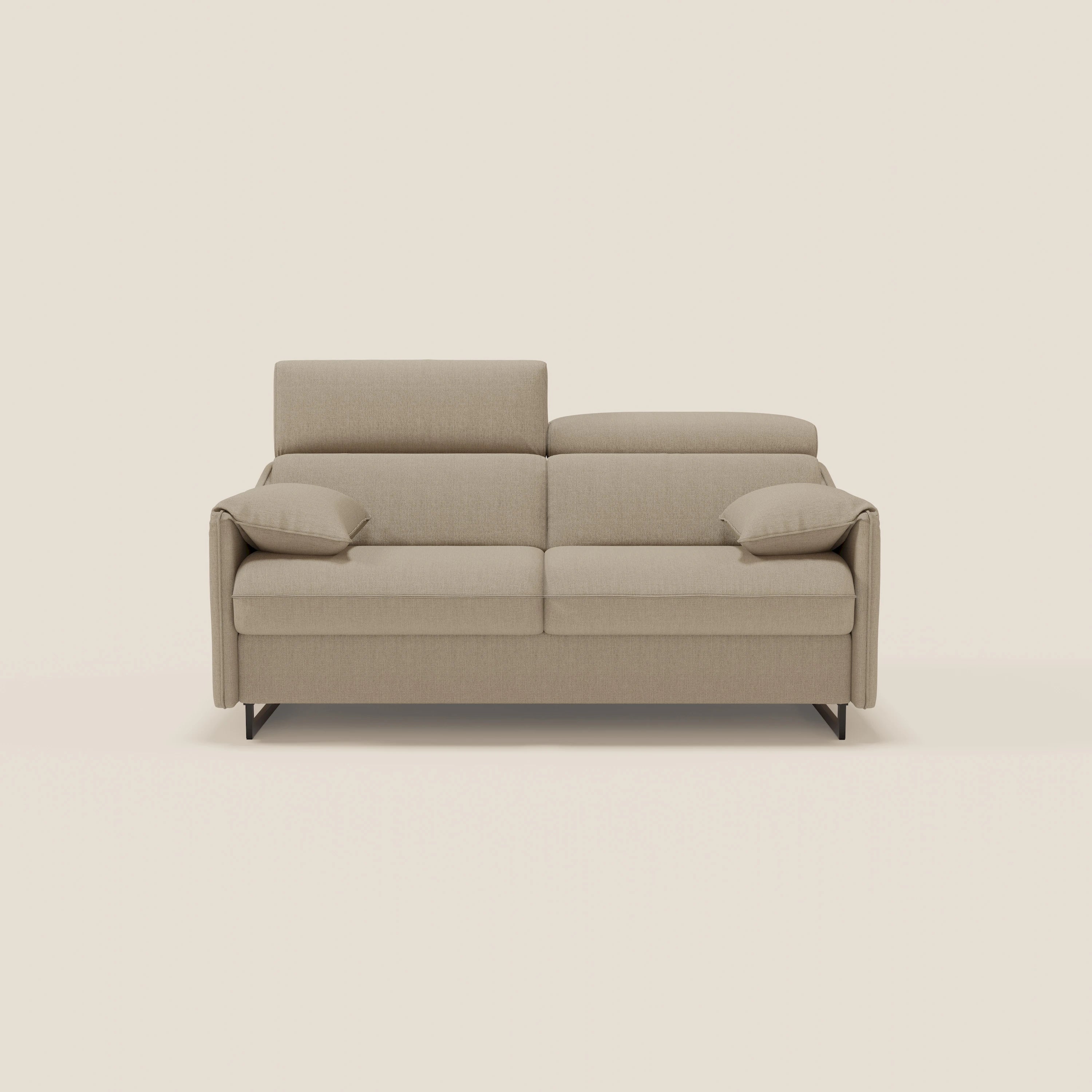 Violetta divano letto materasso H18 cm - poggiatesta reclinabili e braccioli mobili in tessuto impermeabile T13 - divani.store
