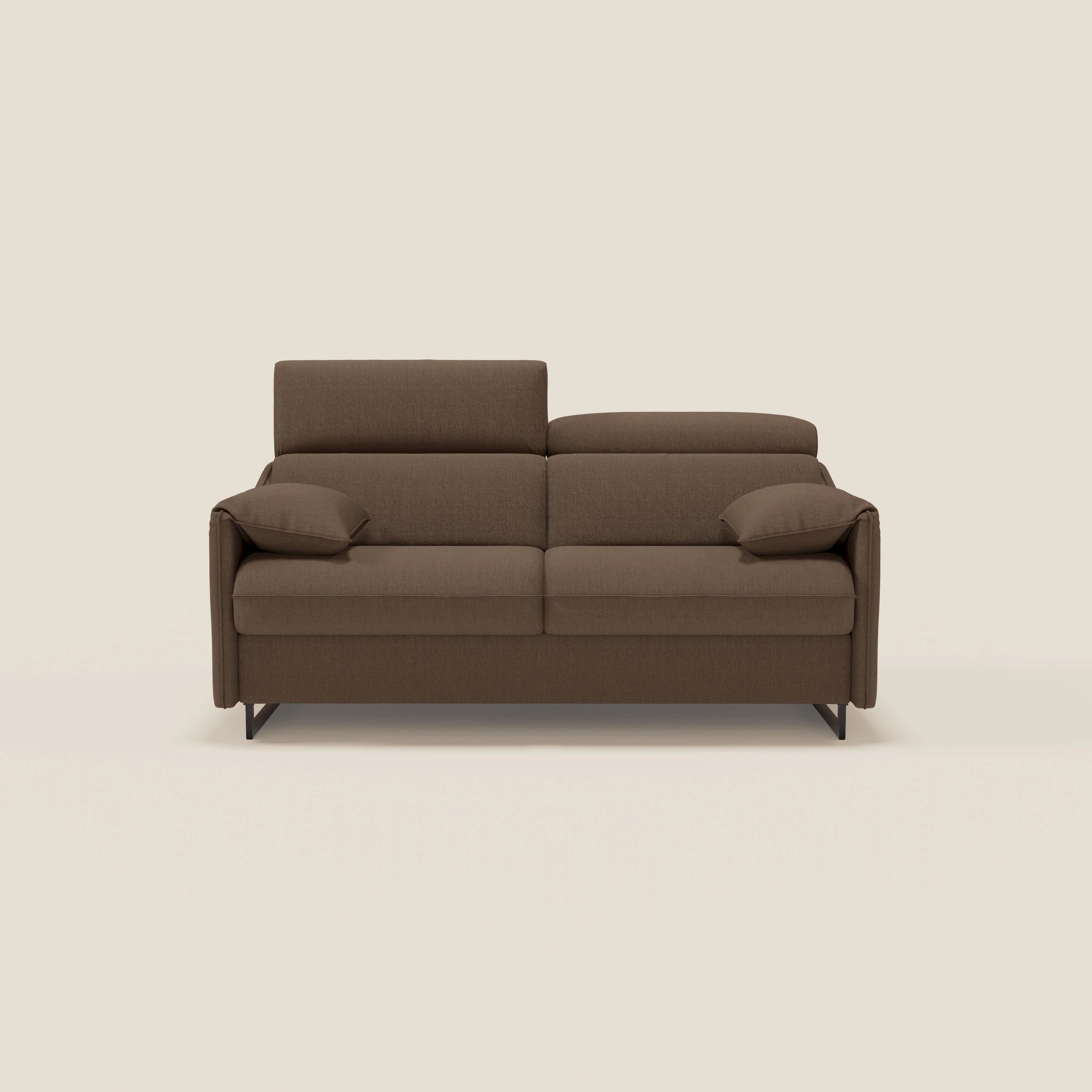 Violetta divano letto materasso H18 cm - poggiatesta reclinabili e braccioli mobili in tessuto impermeabile T13 - divani.store