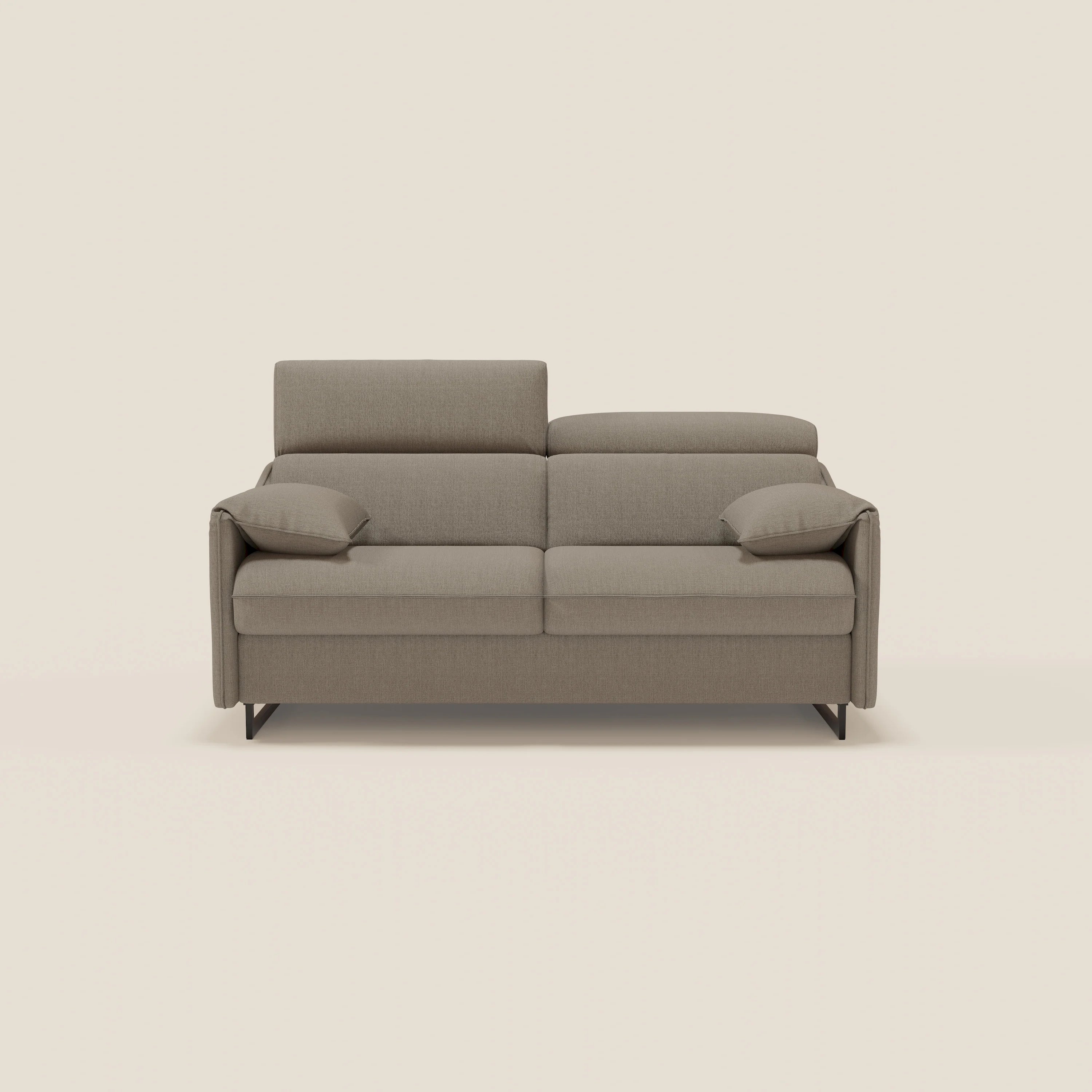 Violetta divano letto materasso H18 cm - poggiatesta reclinabili e braccioli mobili in tessuto impermeabile T13 - divani.store