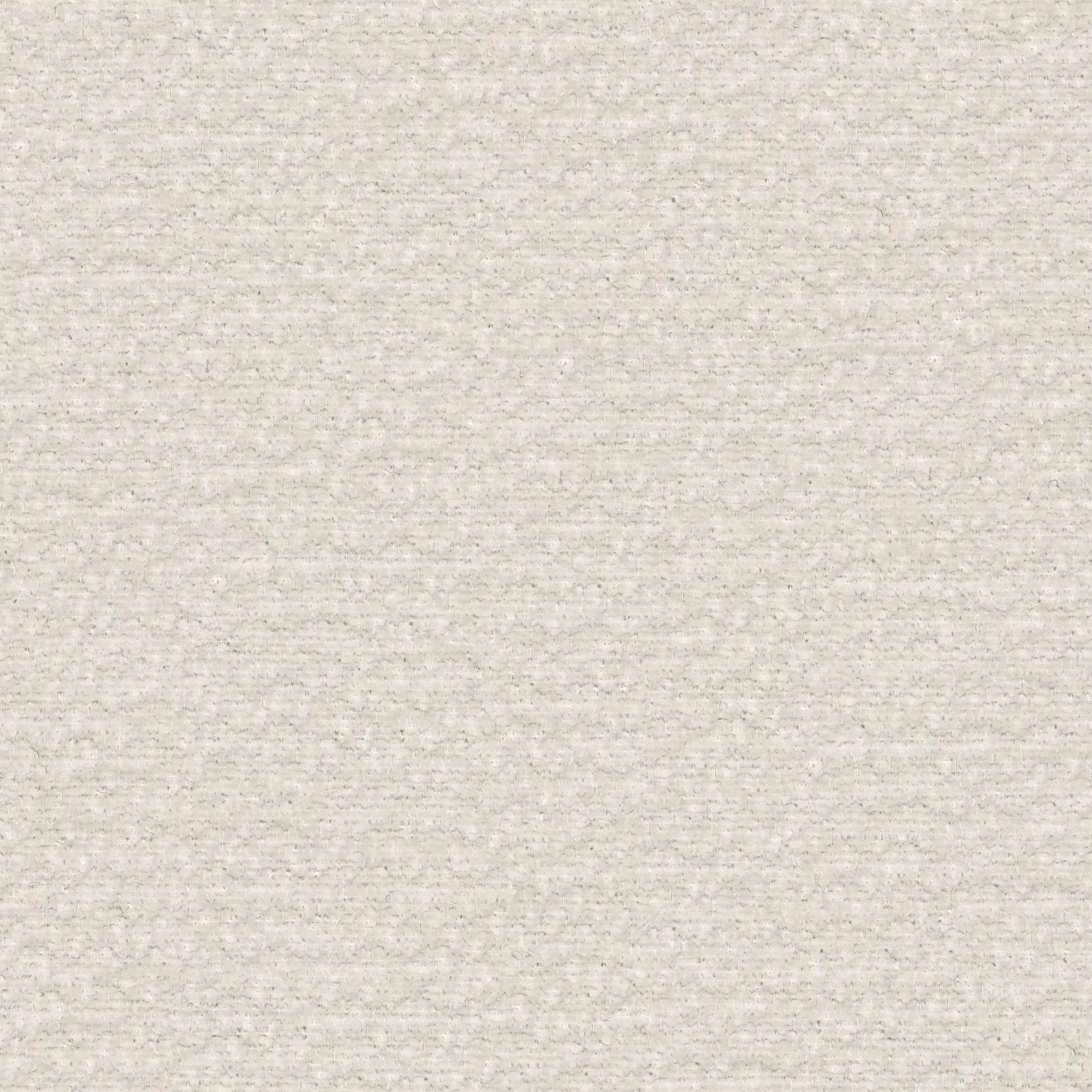 Un primo piano del tessuto in ciniglia beige chiaro del letto imbottito KAELOS "letto minimal" di Letti.store ne mette in risalto la trama morbida e delicatamente strutturata, caratterizzata da piccole macchioline: perfetta per la testiera arrotondata e lo stile moderno del letto.