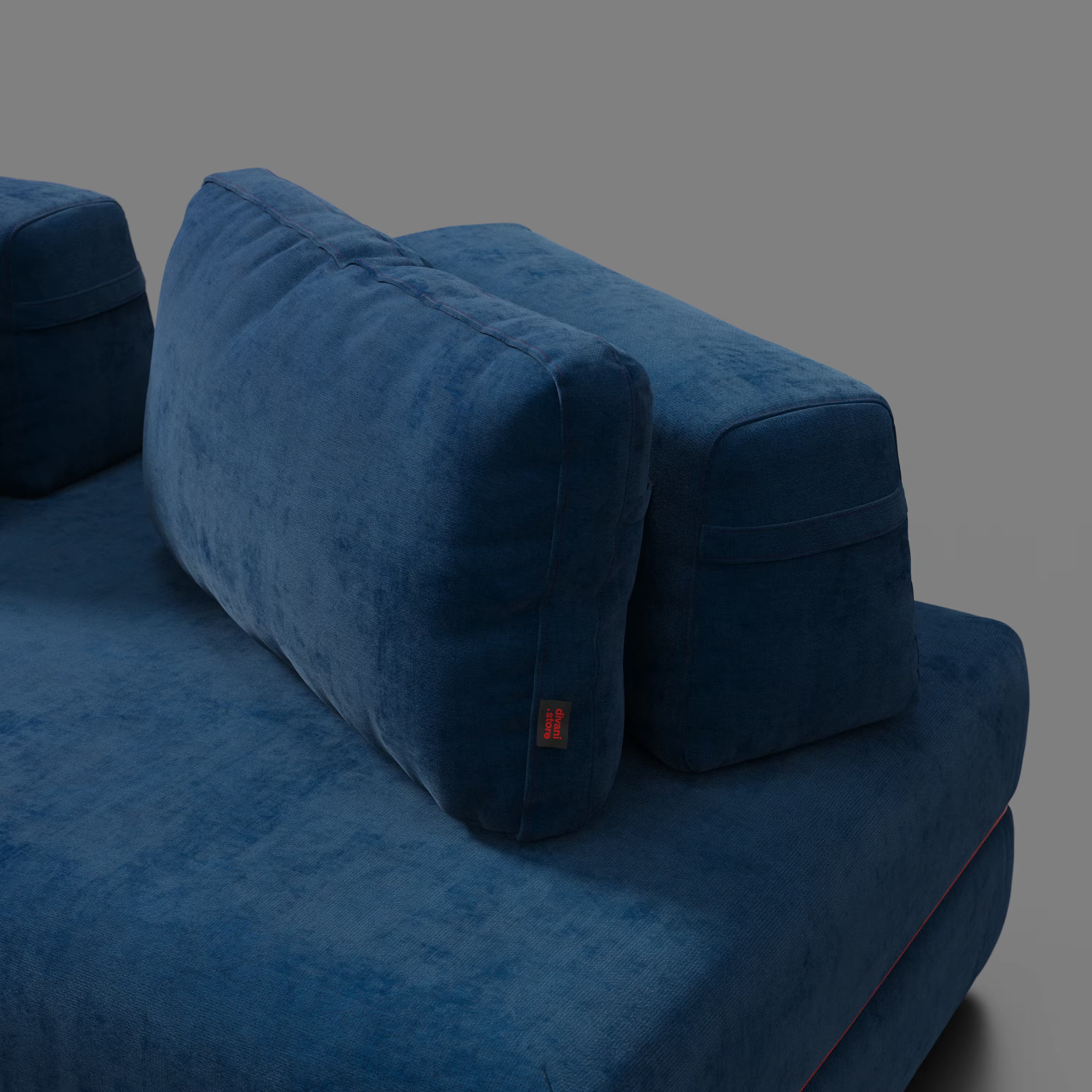 Rift divano letto matrimoniale STRANGER THINGS Edition 2 posti e 3 posti con schienali mobili - materasso alto 22 cm e memory foam in tessuto smacchiabile Blu