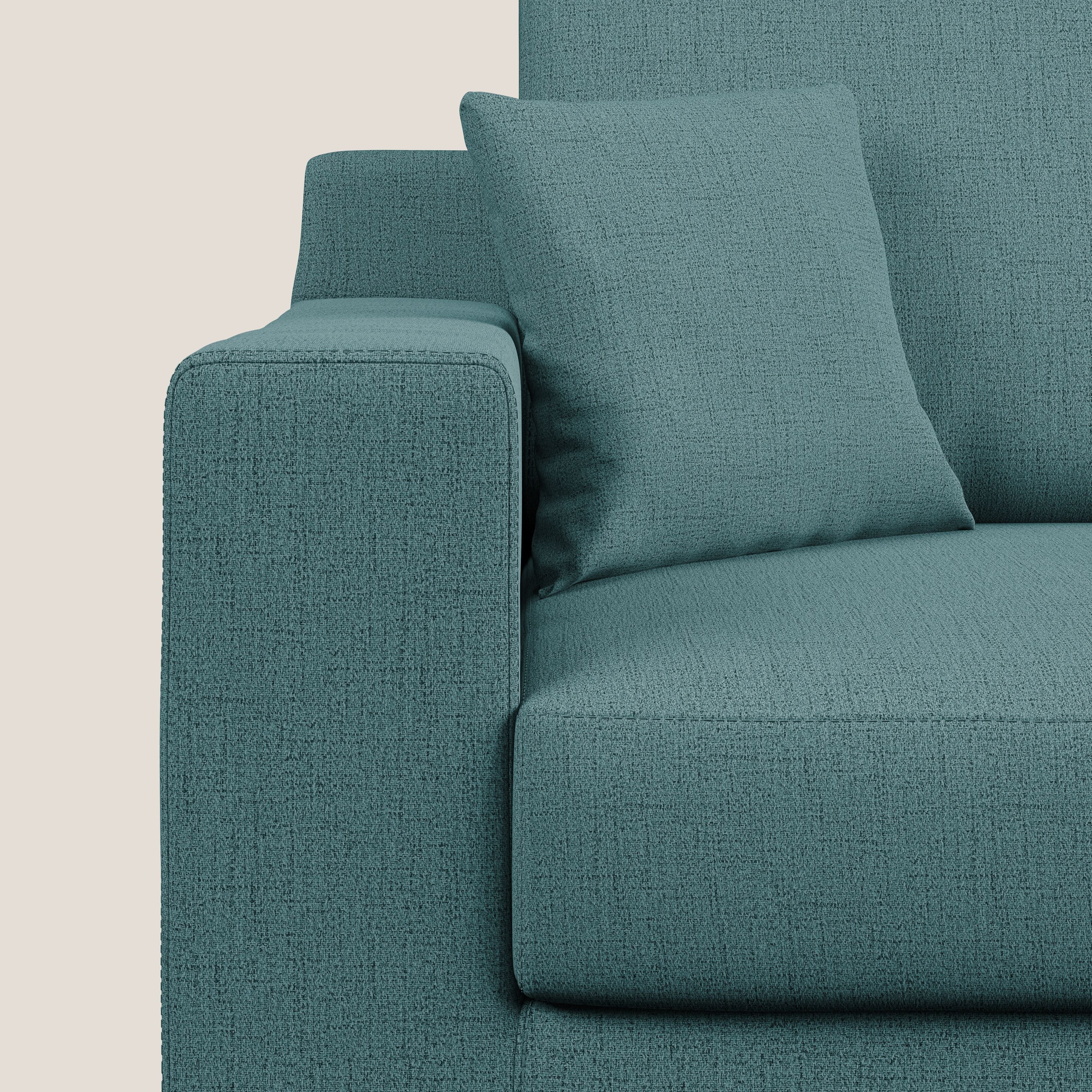 Michael Divano angolare REVERSIBILE in tessuto impermeabile T03 azzurro - divani.store