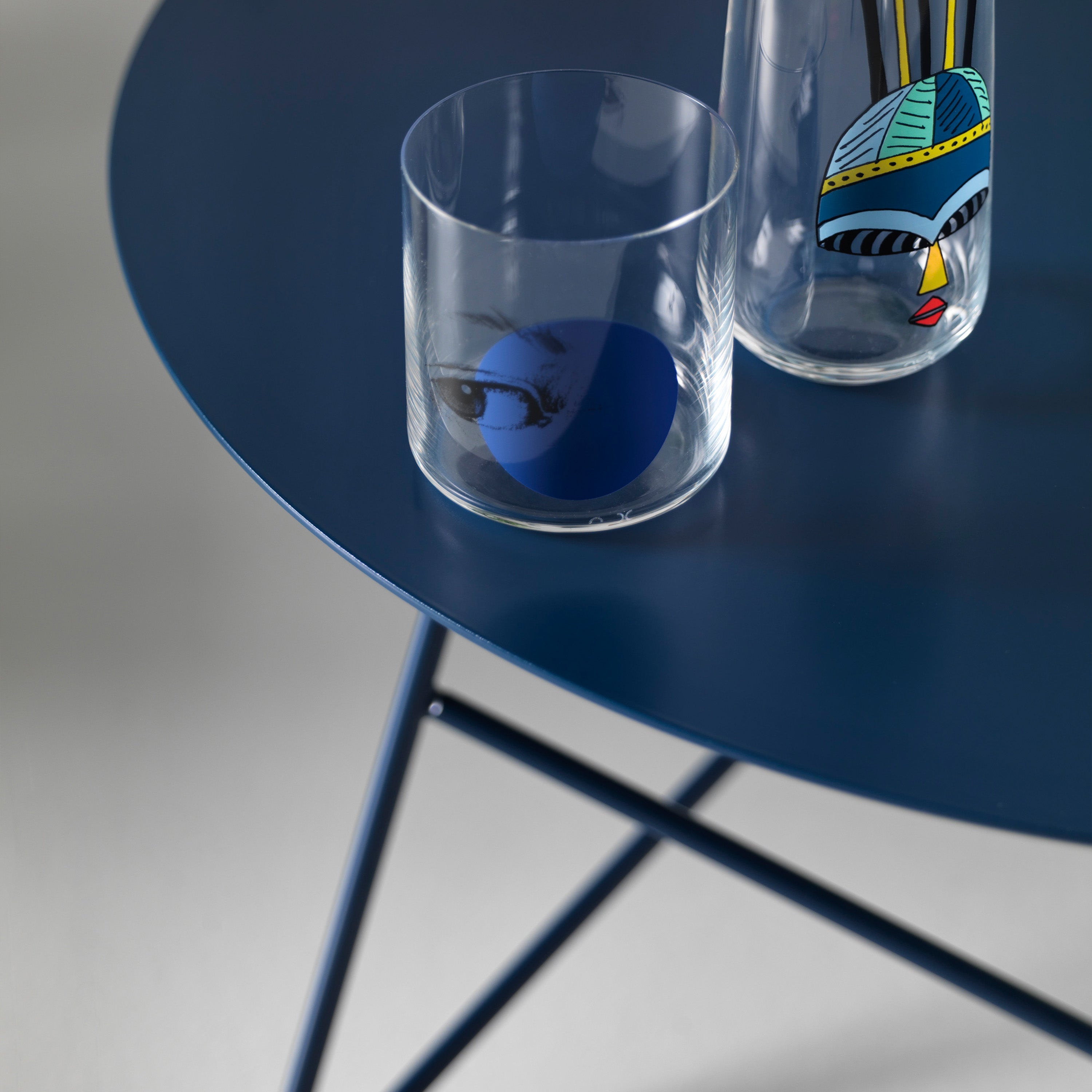 Ermione tavolino rotondo da salotto in metallo h44 - divani.store