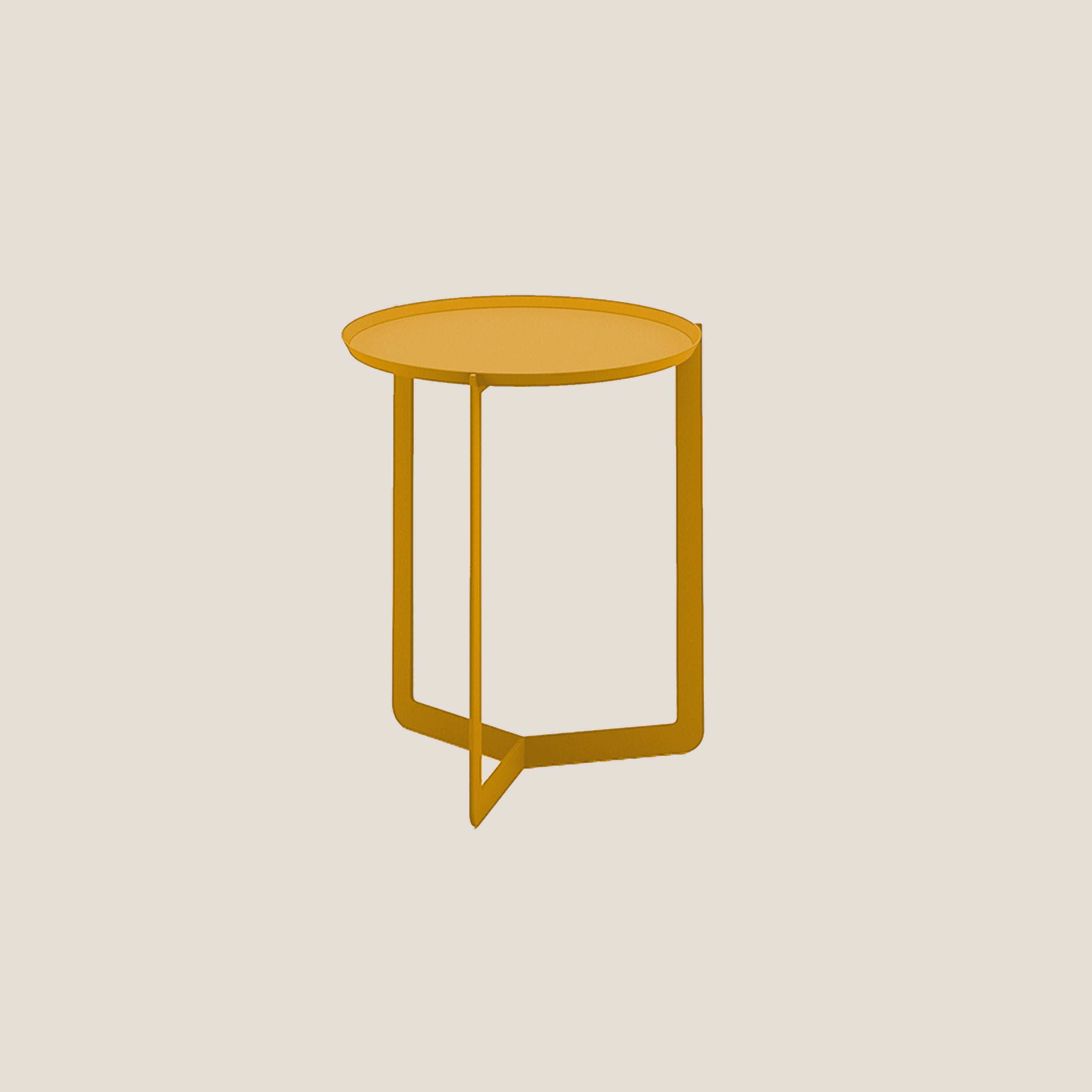 Round tavolino rotondo da salotto in metallo h46 cm blu navy - divani.store