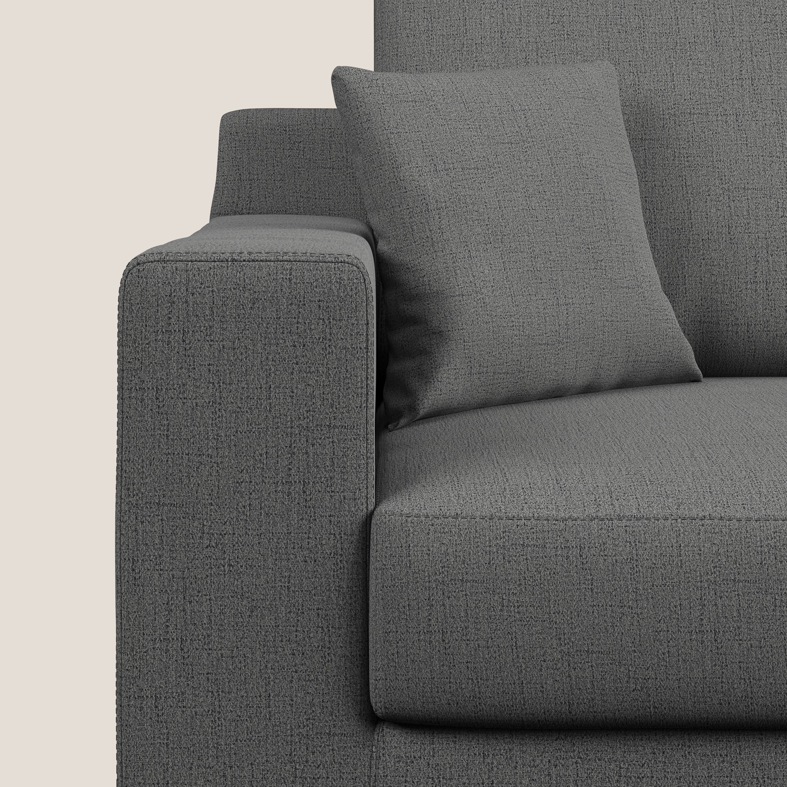 Michael Divano angolare REVERSIBILE in tessuto impermeabile T03 grigio - divani.store