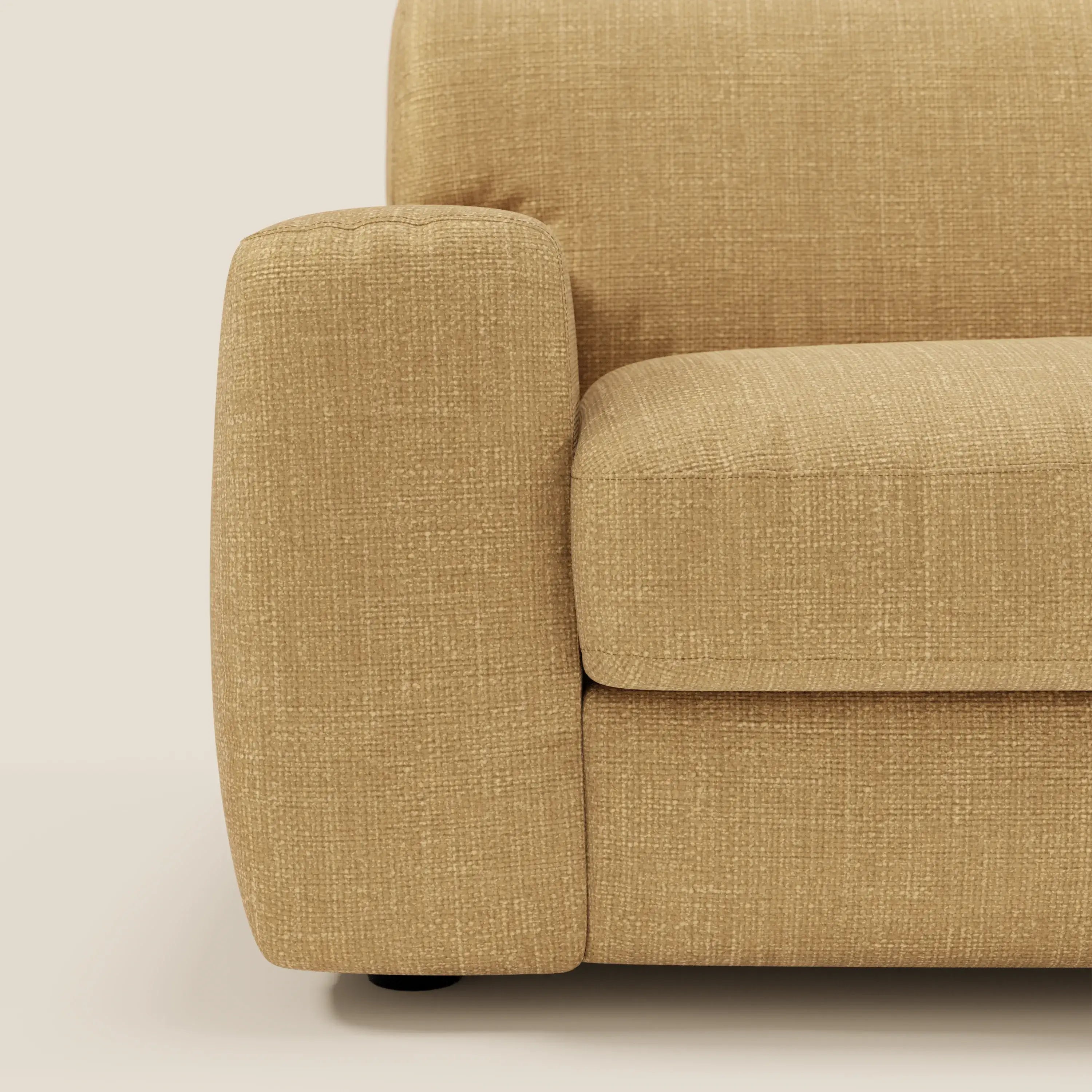 Cloud Divano letto materasso H17 cm dai morbidi cuscini in tessuto impermeabile T06 giallo