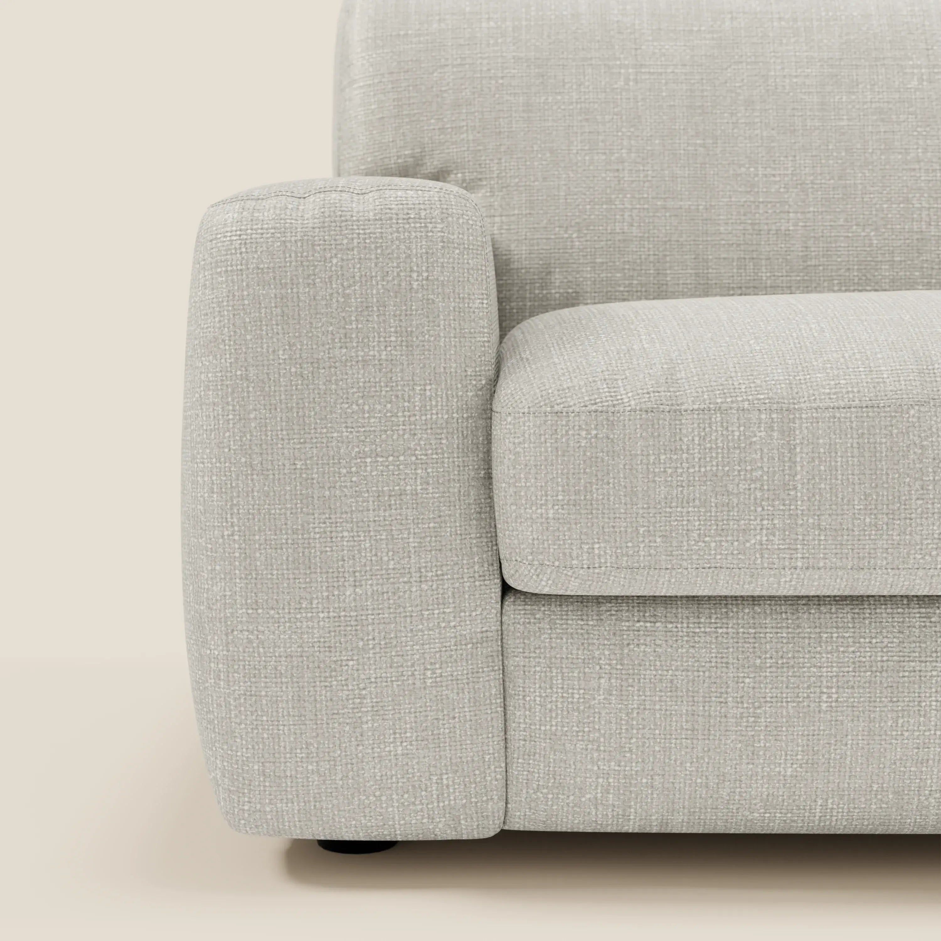 Cloud Divano letto materasso H17 cm dai morbidi cuscini in tessuto impermeabile T06 grigio chiaro