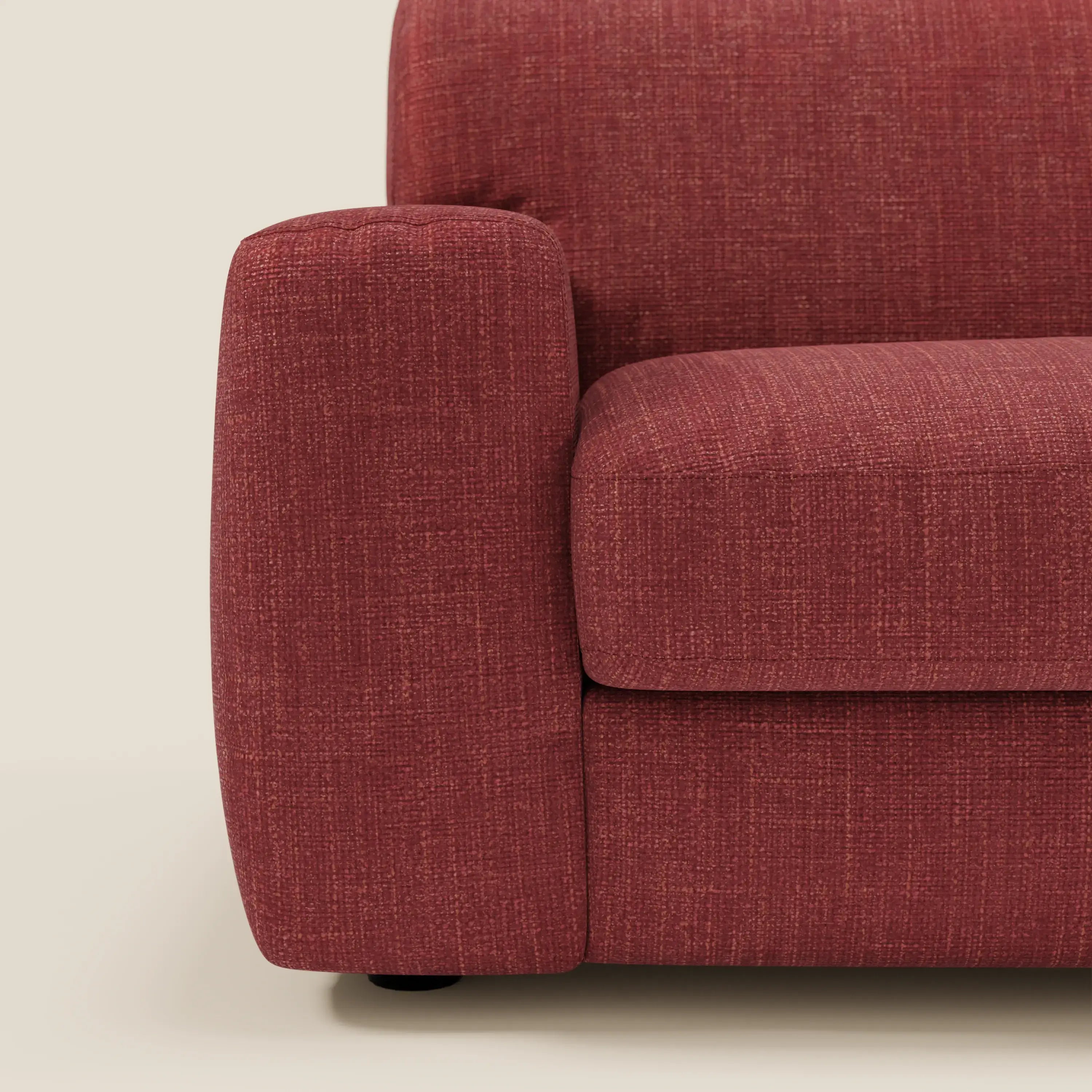 Cloud Divano letto materasso H17 cm dai morbidi cuscini in tessuto impermeabile T06 rosso