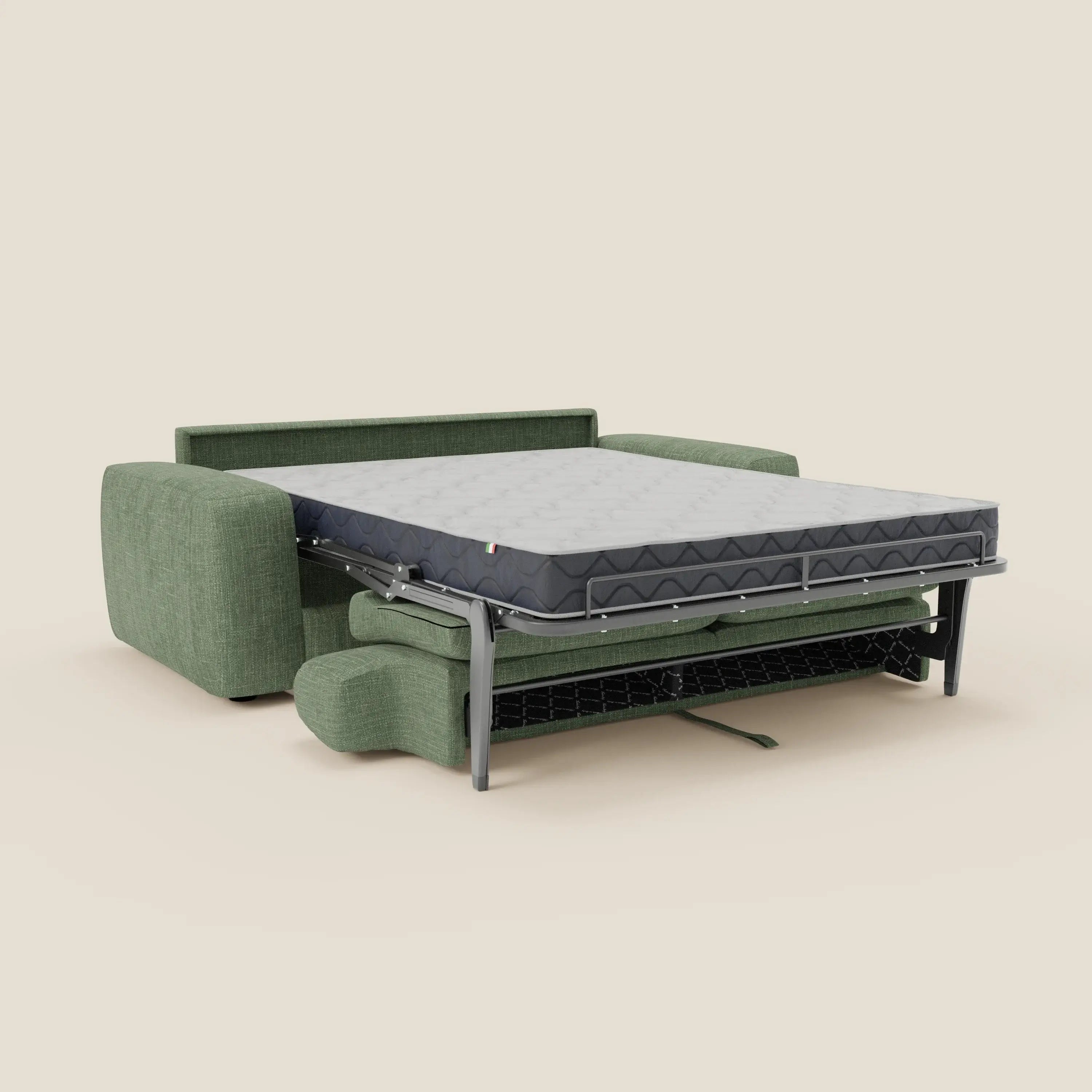 Cloud Divano letto materasso H17 cm dai morbidi cuscini in tessuto impermeabile T06 verde