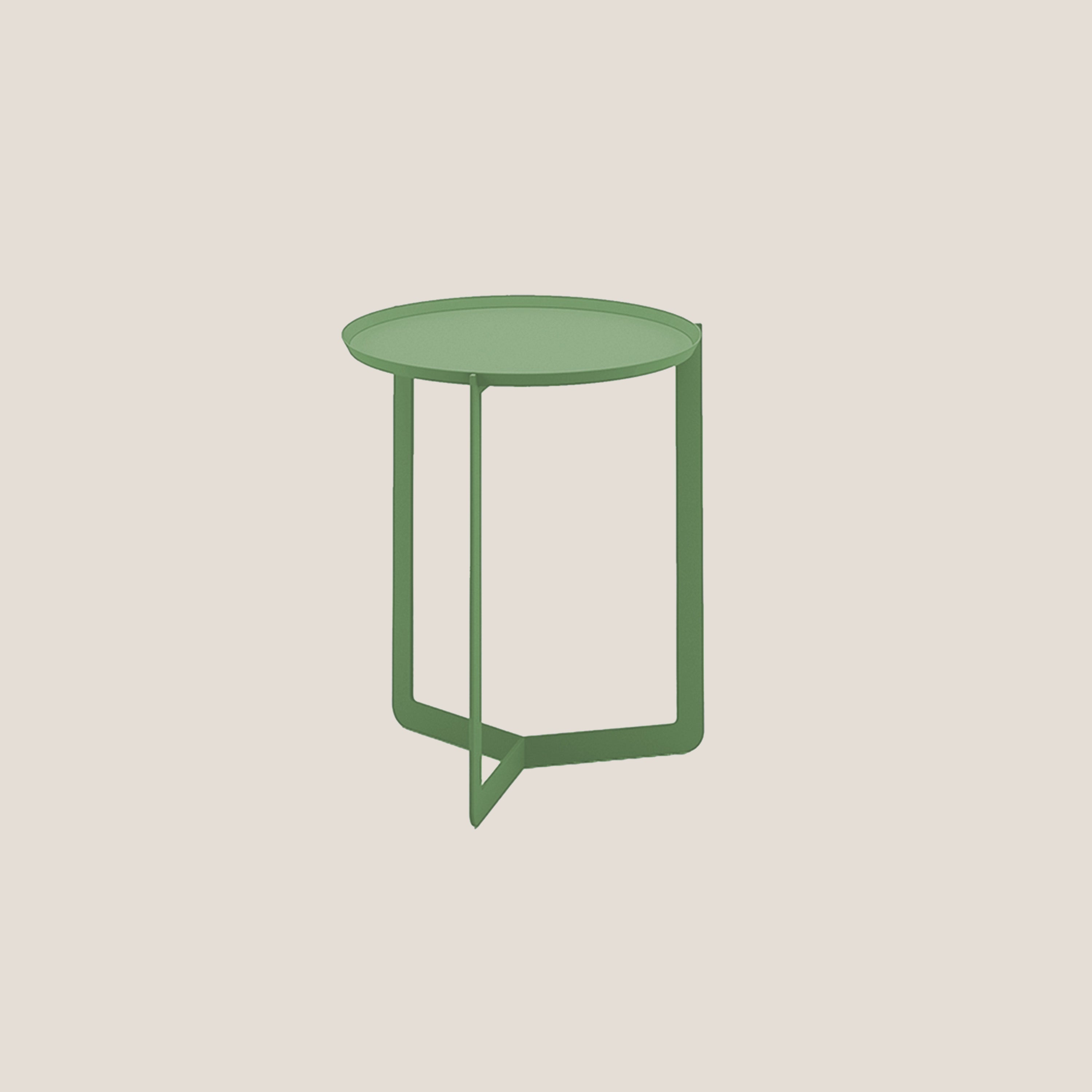 Round tavolino rotondo da salotto in metallo h46 cm blu navy - divani.store