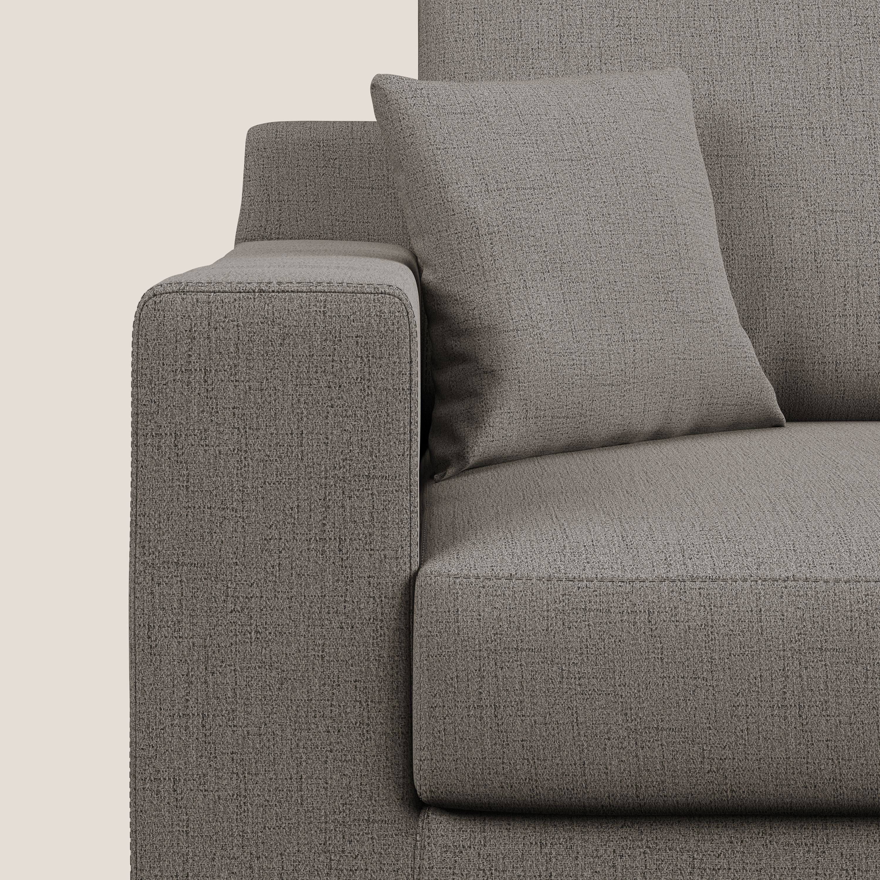 Michael Divano angolare REVERSIBILE in tessuto impermeabile T03 talpa - divani.store