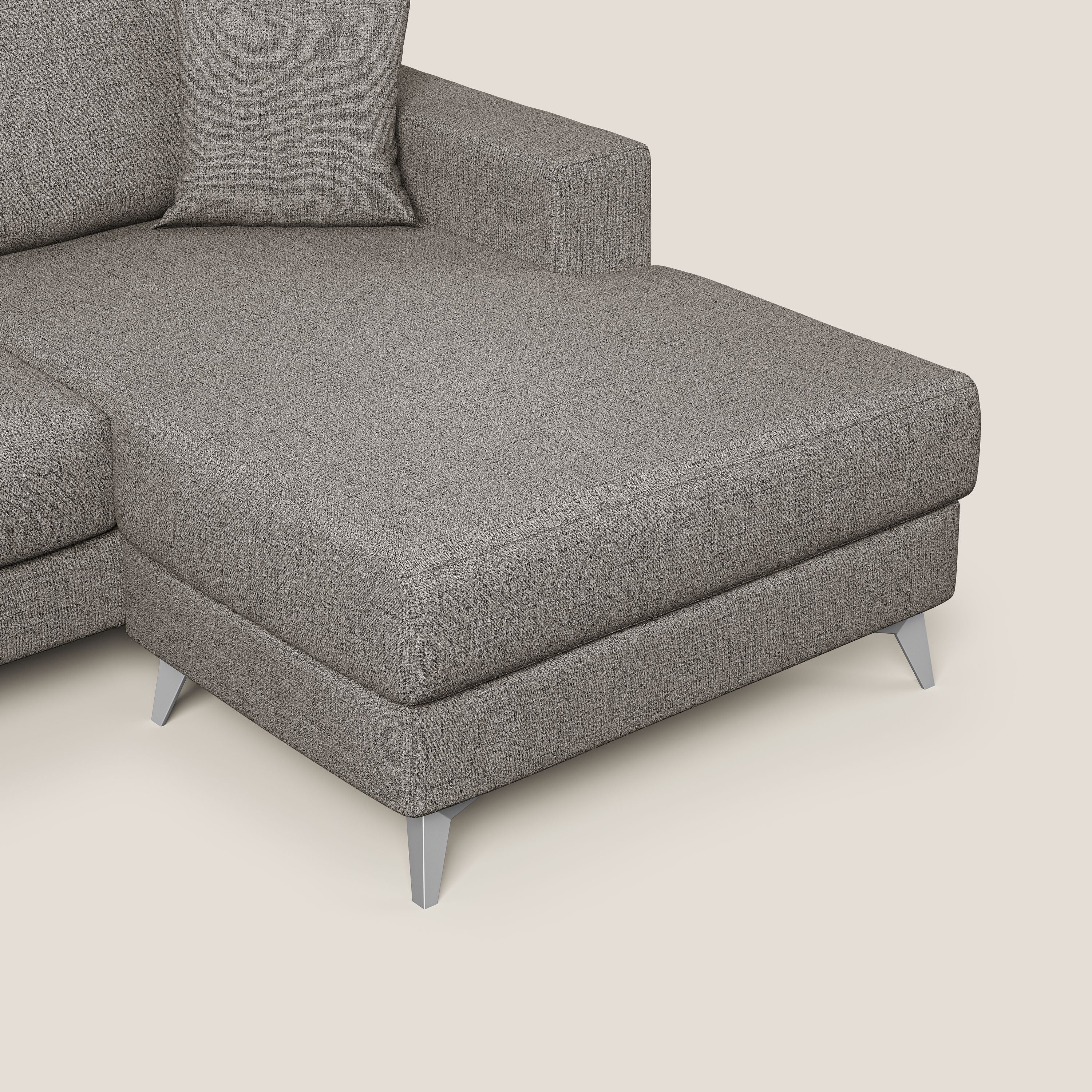 Michael Divano angolare REVERSIBILE in tessuto impermeabile T03 talpa - divani.store