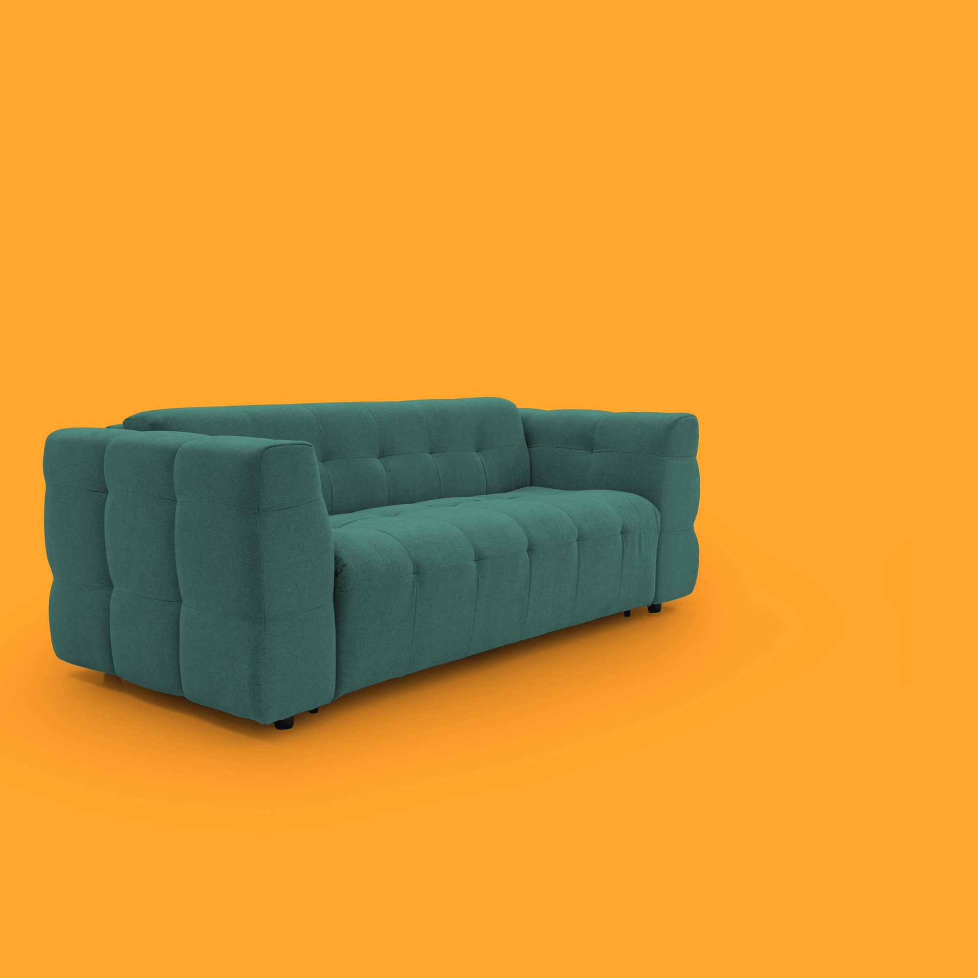 Tender Divano letto matrimoniale dal design innovativo in tessuto bouclet impermeabile T07 verde - divani.store