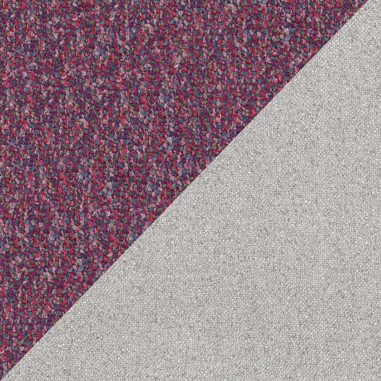 Soleil letto imbottito di design con piedi alti in metallo in bouclet smacchiabile T12 viola - divani.store