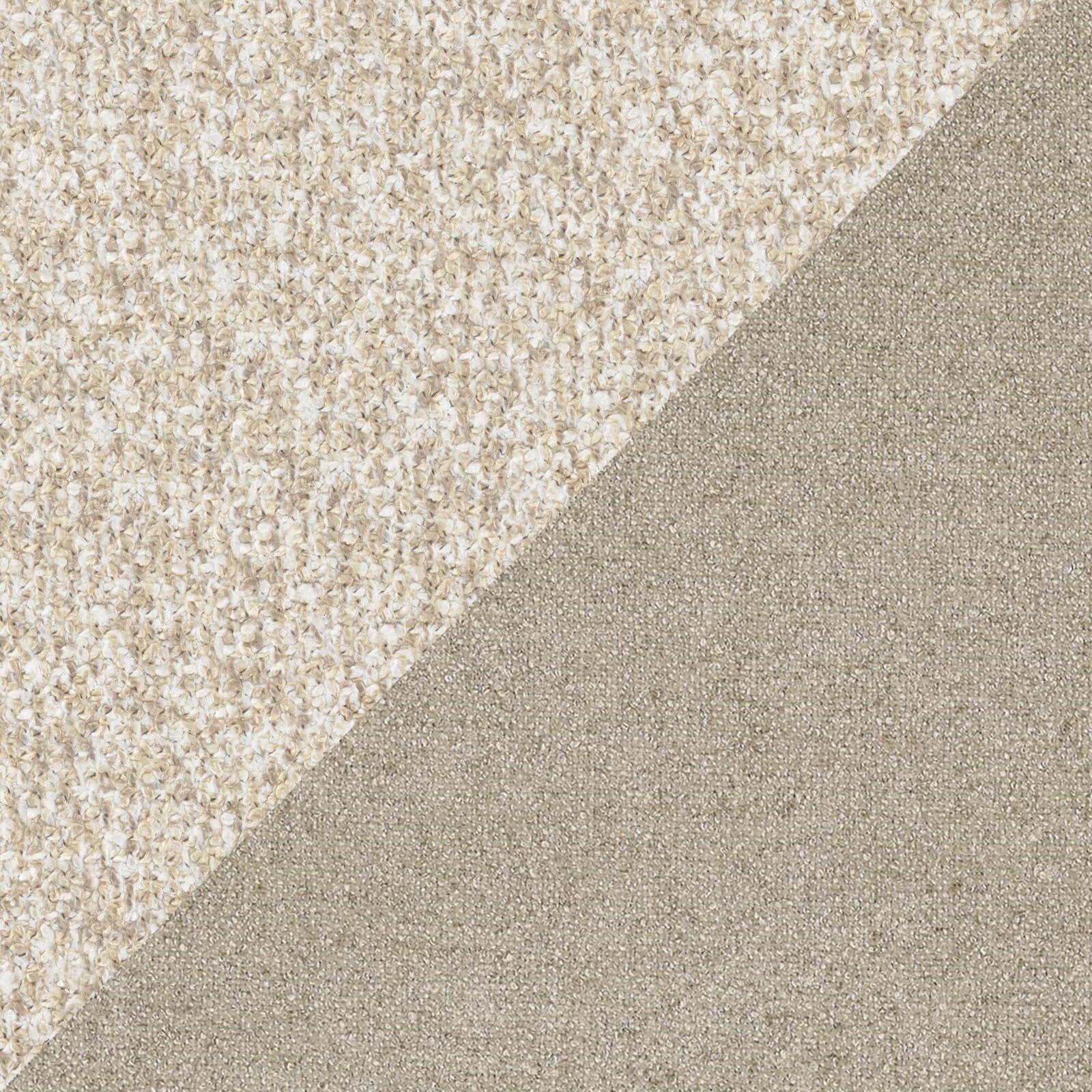 Soleil letto imbottito di design con piedi alti in metallo in bouclet smacchiabile T12 panna - divani.store