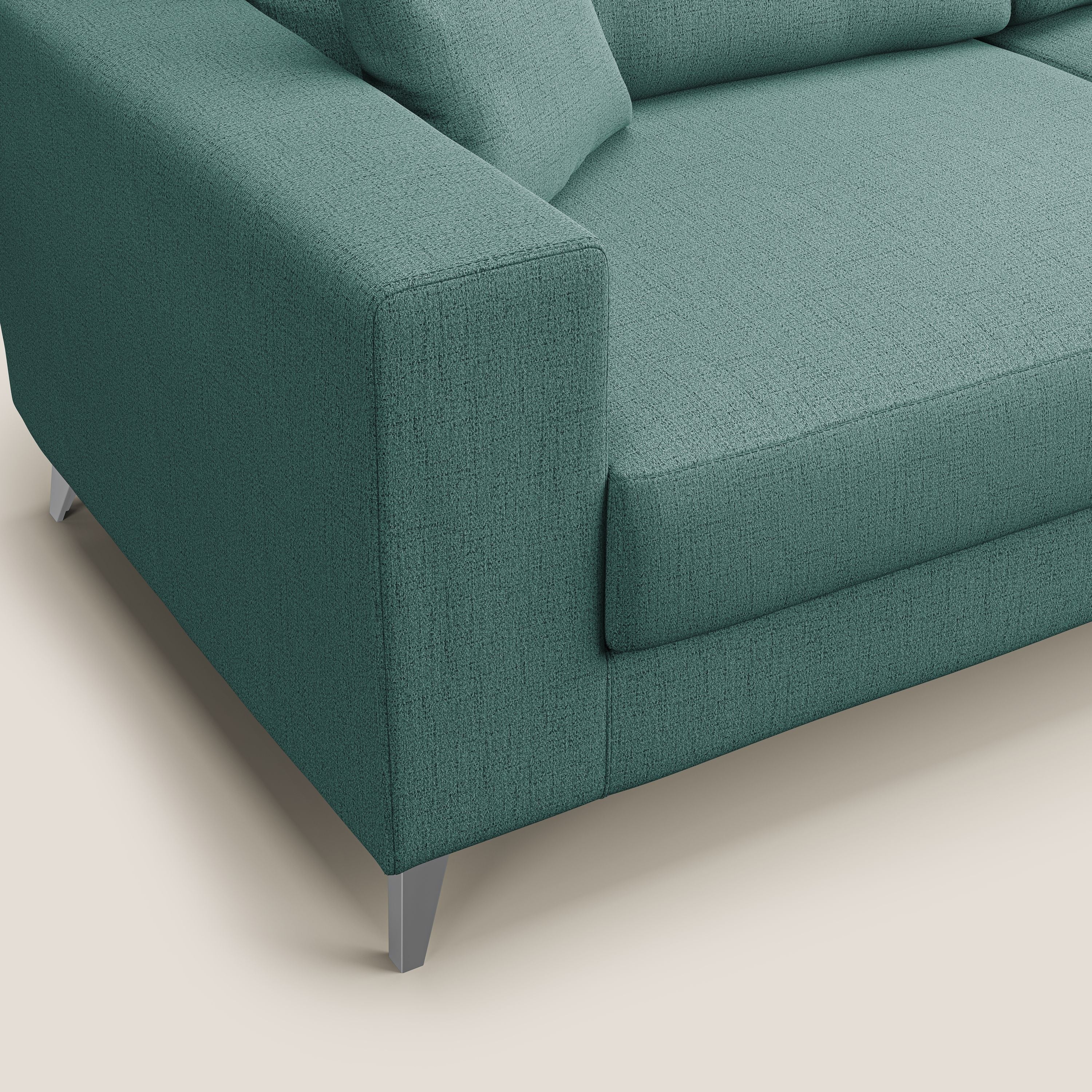 Michael Divano angolare REVERSIBILE in tessuto impermeabile T03 verde acqua - divani.store