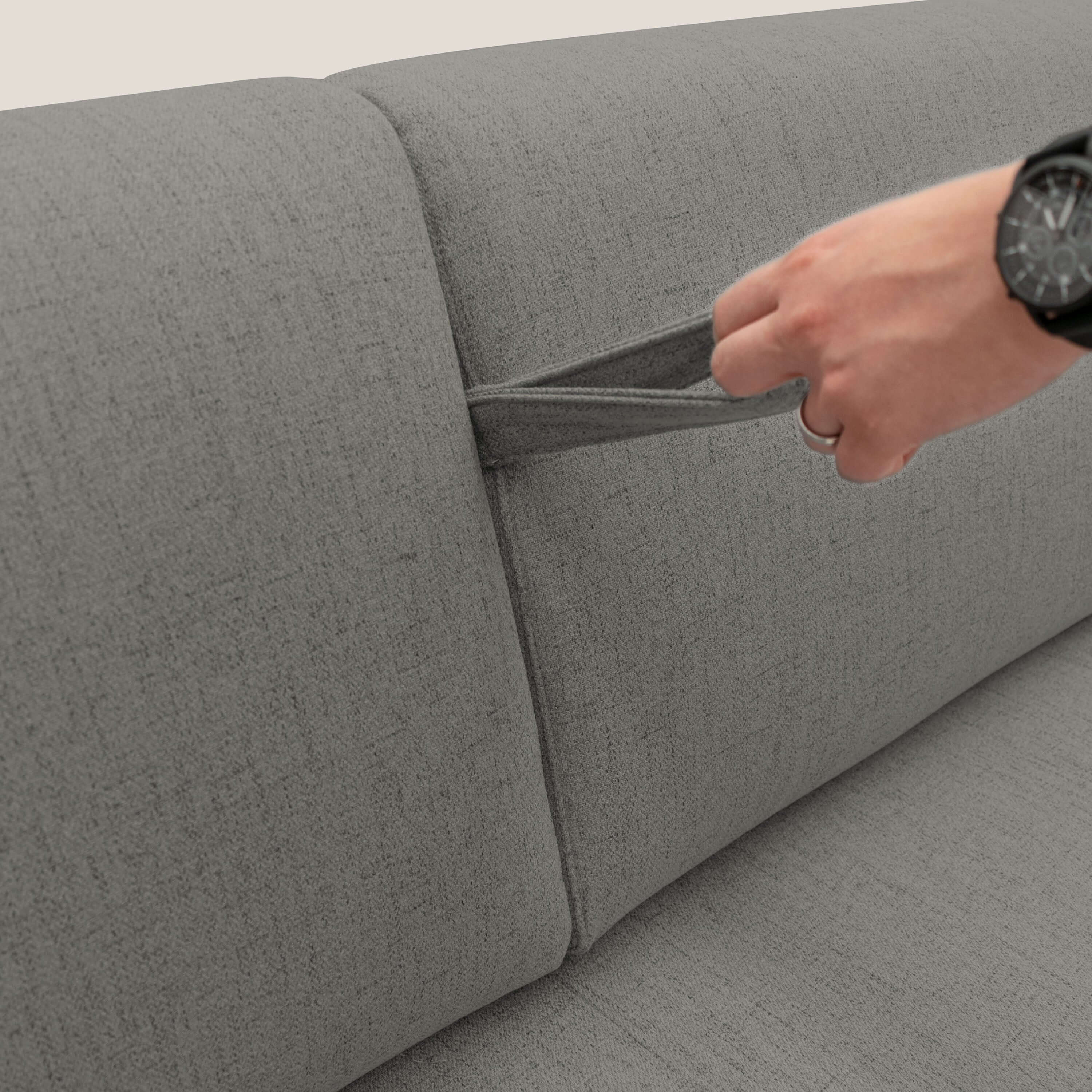 Duna Divano letto matrimoniale con materasso 20 cm in tessuto impermeabile T03 - divani.store