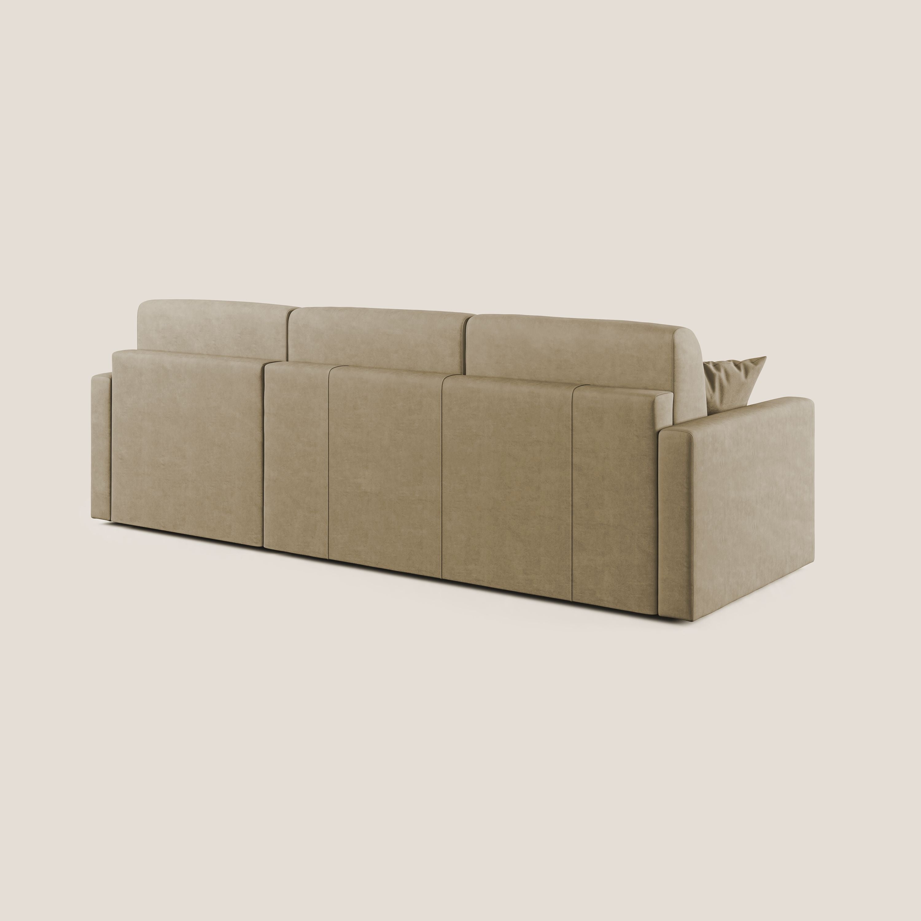 Chris Divano letto angolare con penisola in microfibra smacchiabile T11 - divani.store