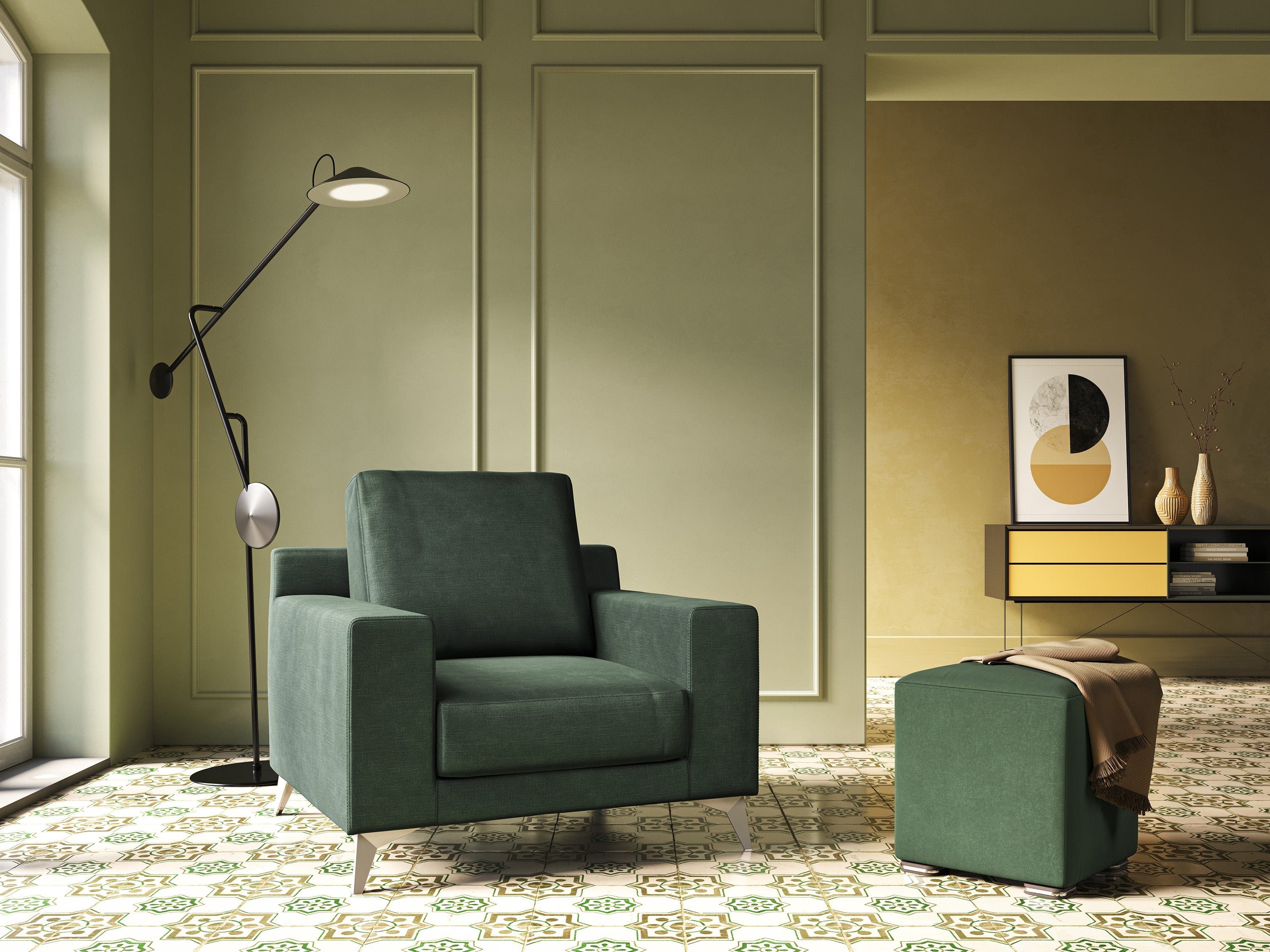 Michael poltroncina in morbido velluto impermeabile T01 - divani.store