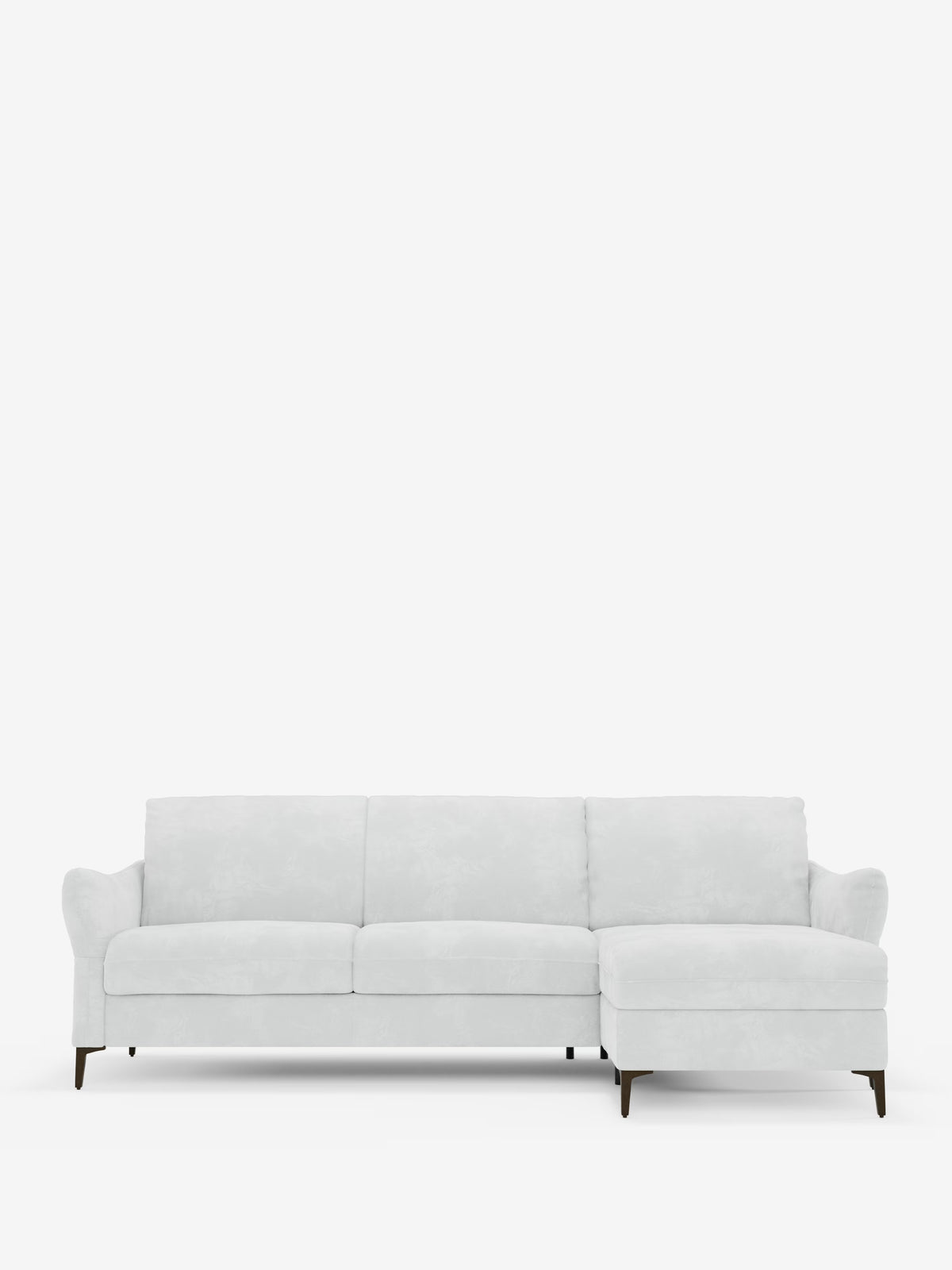 Dalia divano letto con penisola contenitore e materasso alto 18 cm - piedini alti e tessuto smacchiabile T30