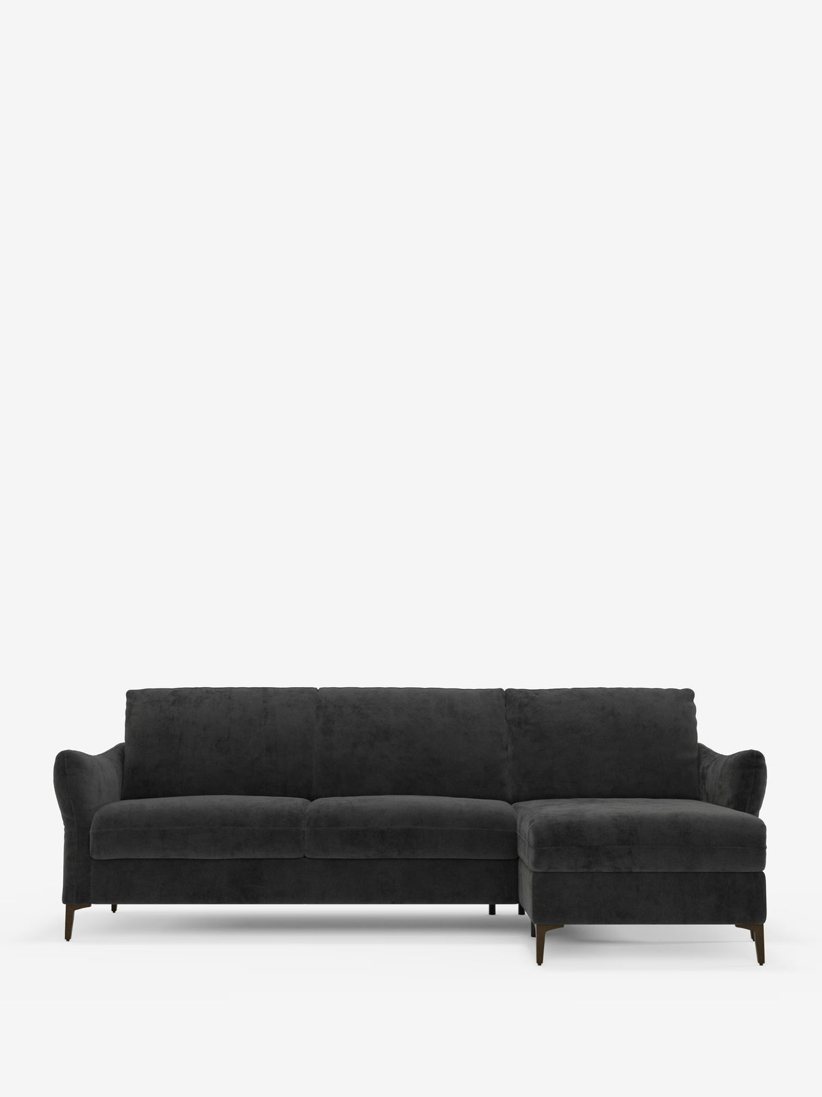 Dalia divano letto con penisola contenitore e materasso alto 18 cm - piedini alti e tessuto smacchiabile T30