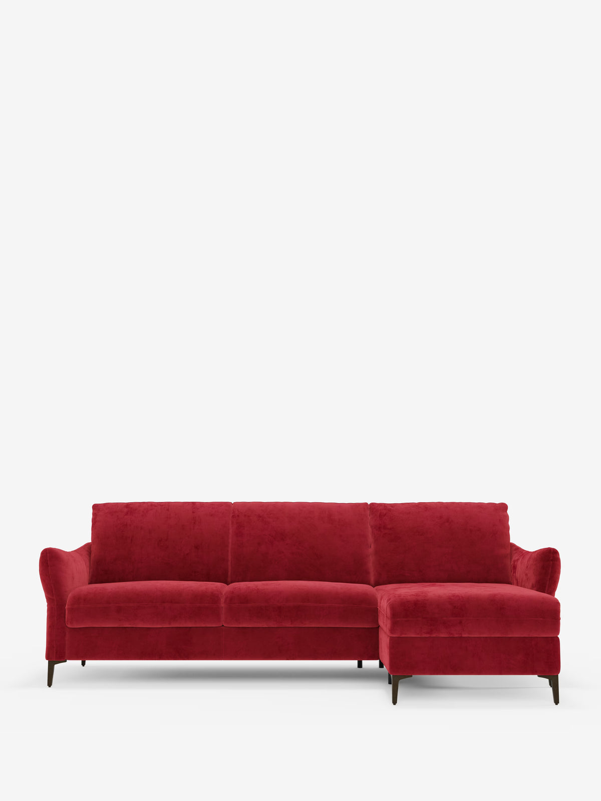 Dalia divano letto con penisola contenitore e materasso alto 18 cm - piedini alti e tessuto smacchiabile T30