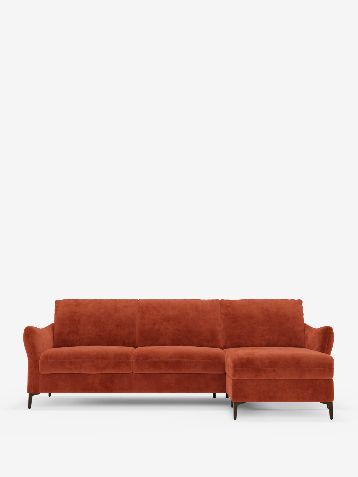 Dalia divano letto con penisola contenitore e materasso alto 18 cm - piedini alti e tessuto smacchiabile T30
