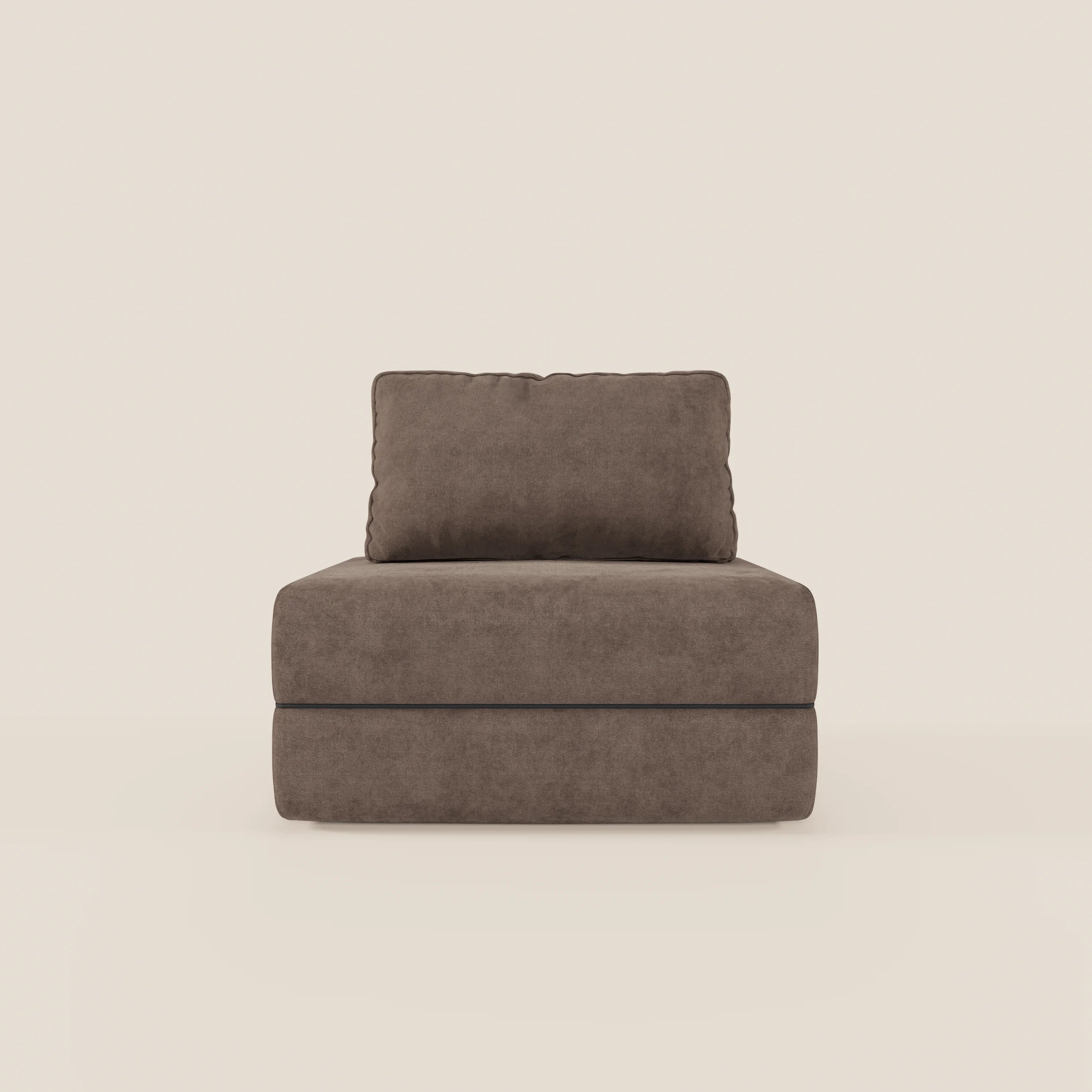 Rift poltrona letto con materasso alto 22 cm e memory foam - schienale mobile e tessuto smacchiabile T31 - divani.store