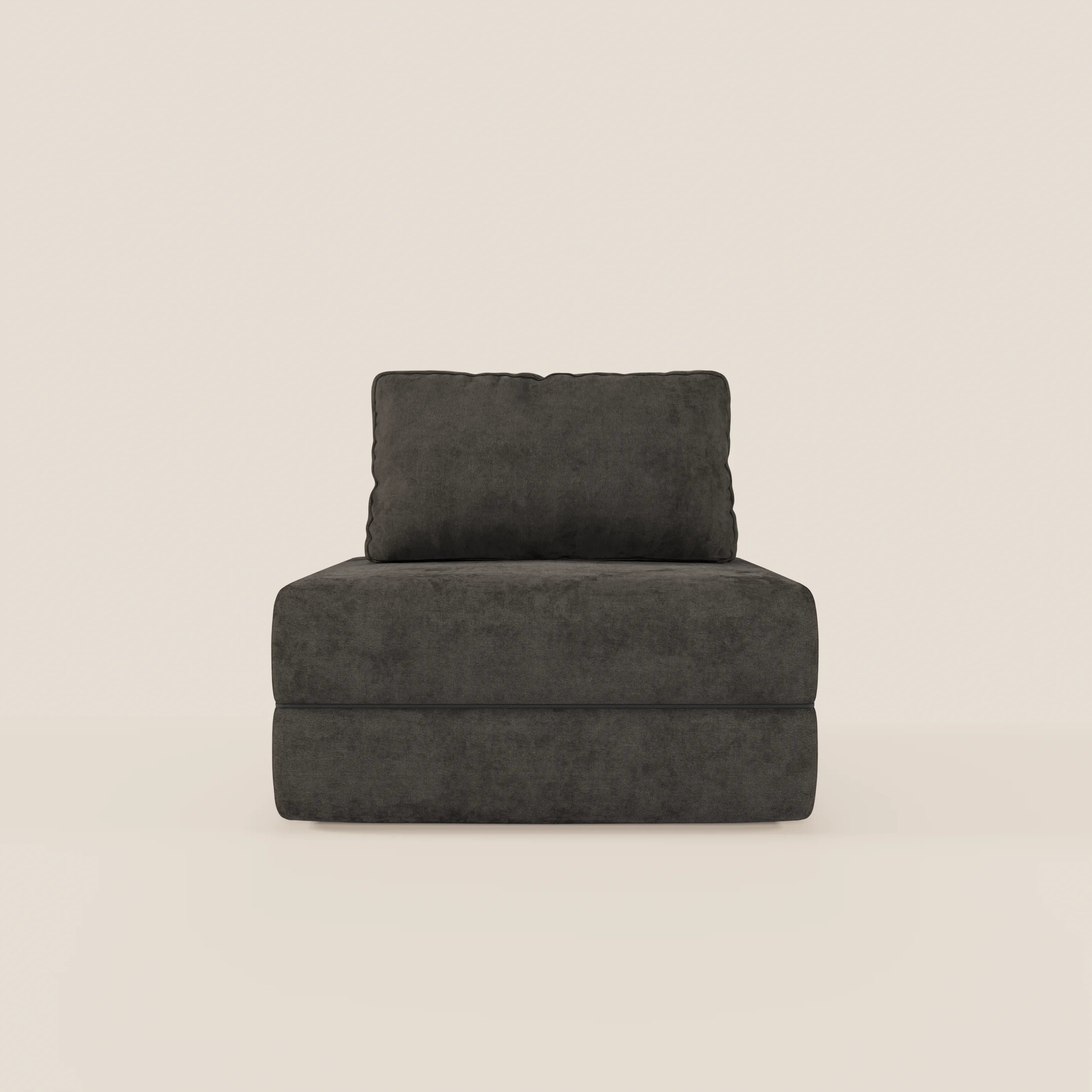 Rift poltrona letto con materasso alto 22 cm e memory foam - schienale mobile e tessuto smacchiabile T31 - divani.store