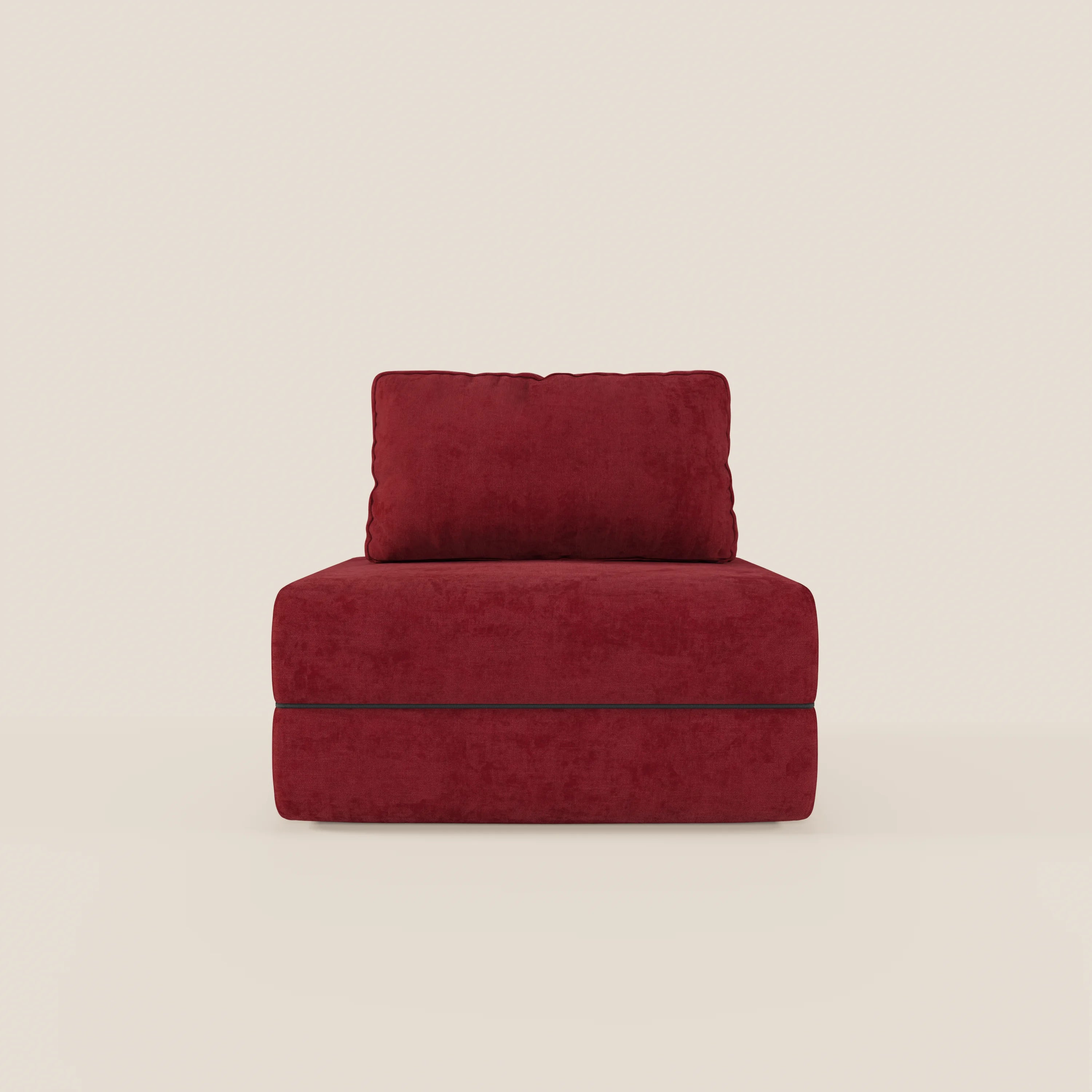 Rift poltrona letto con materasso alto 22 cm e memory foam - schienale mobile e tessuto smacchiabile T31 - divani.store
