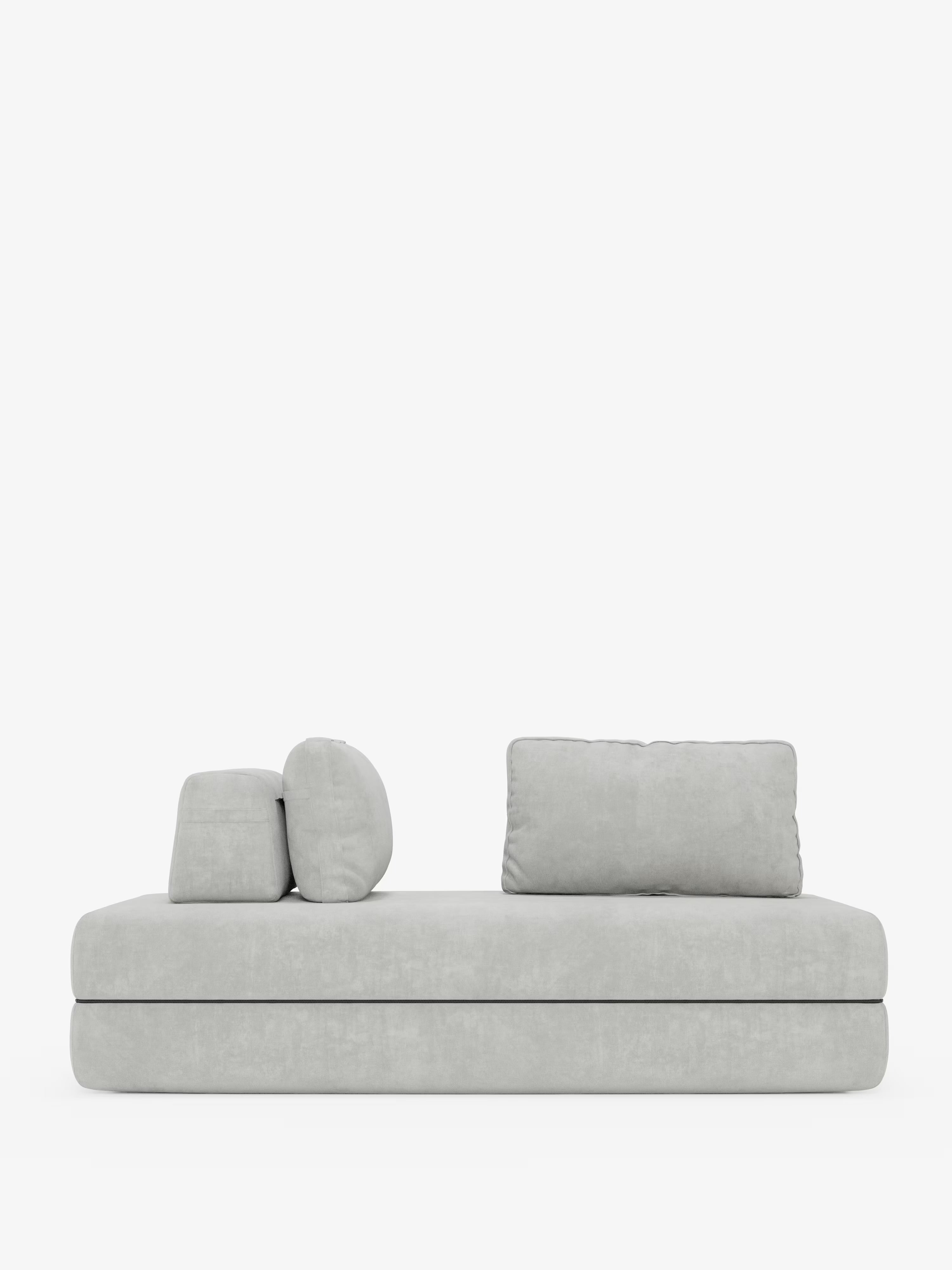 Rift divano letto matrimoniale 2 posti e 3 posti con schienali mobili - materasso alto 24 cm e memory foam in tessuto smacchiabile T31
