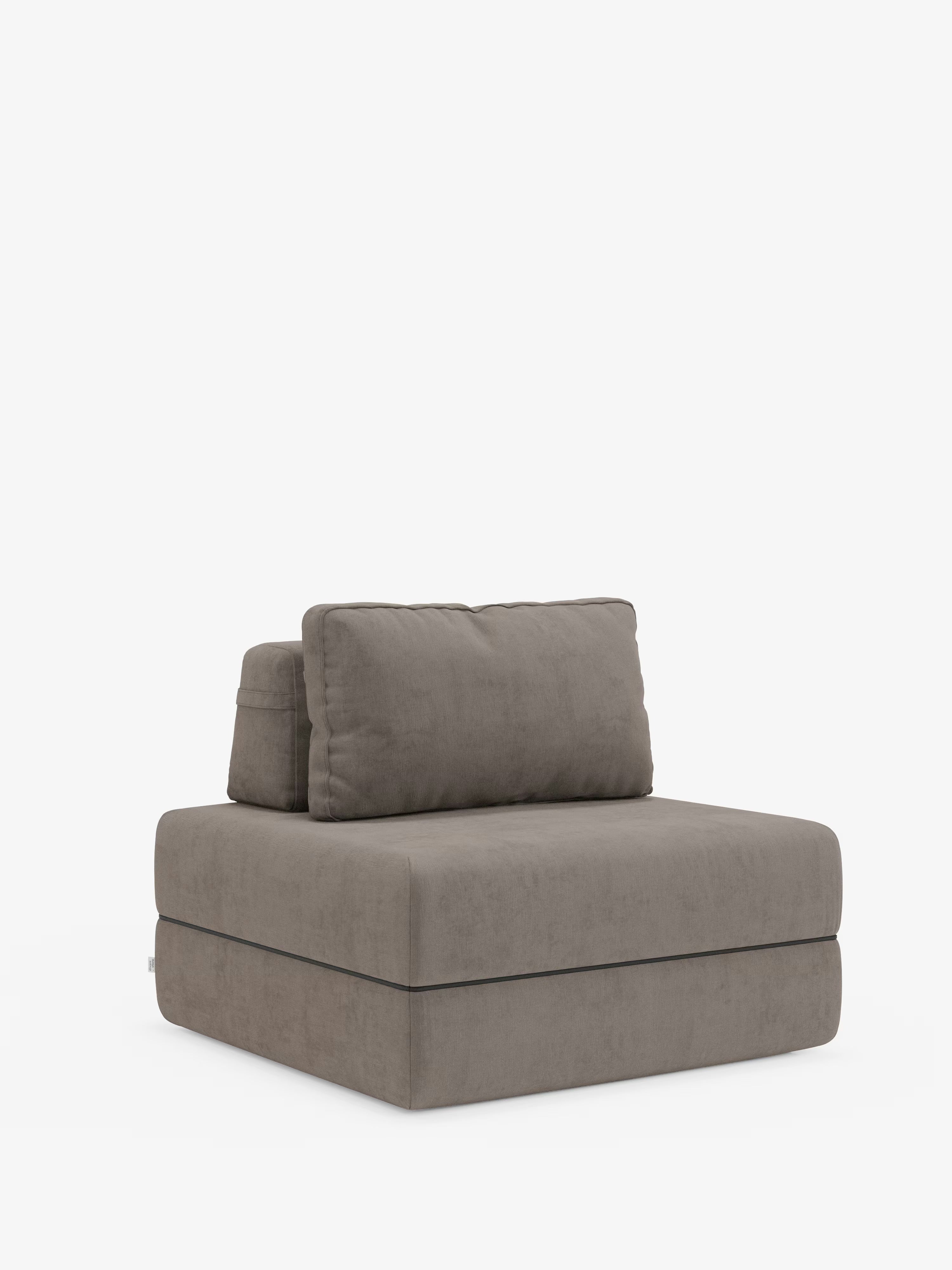 Rift fauteuil-lit avec matelas haut de 24 cm et mousse à mémoire de forme - dossier mobile et tissu antitache T31