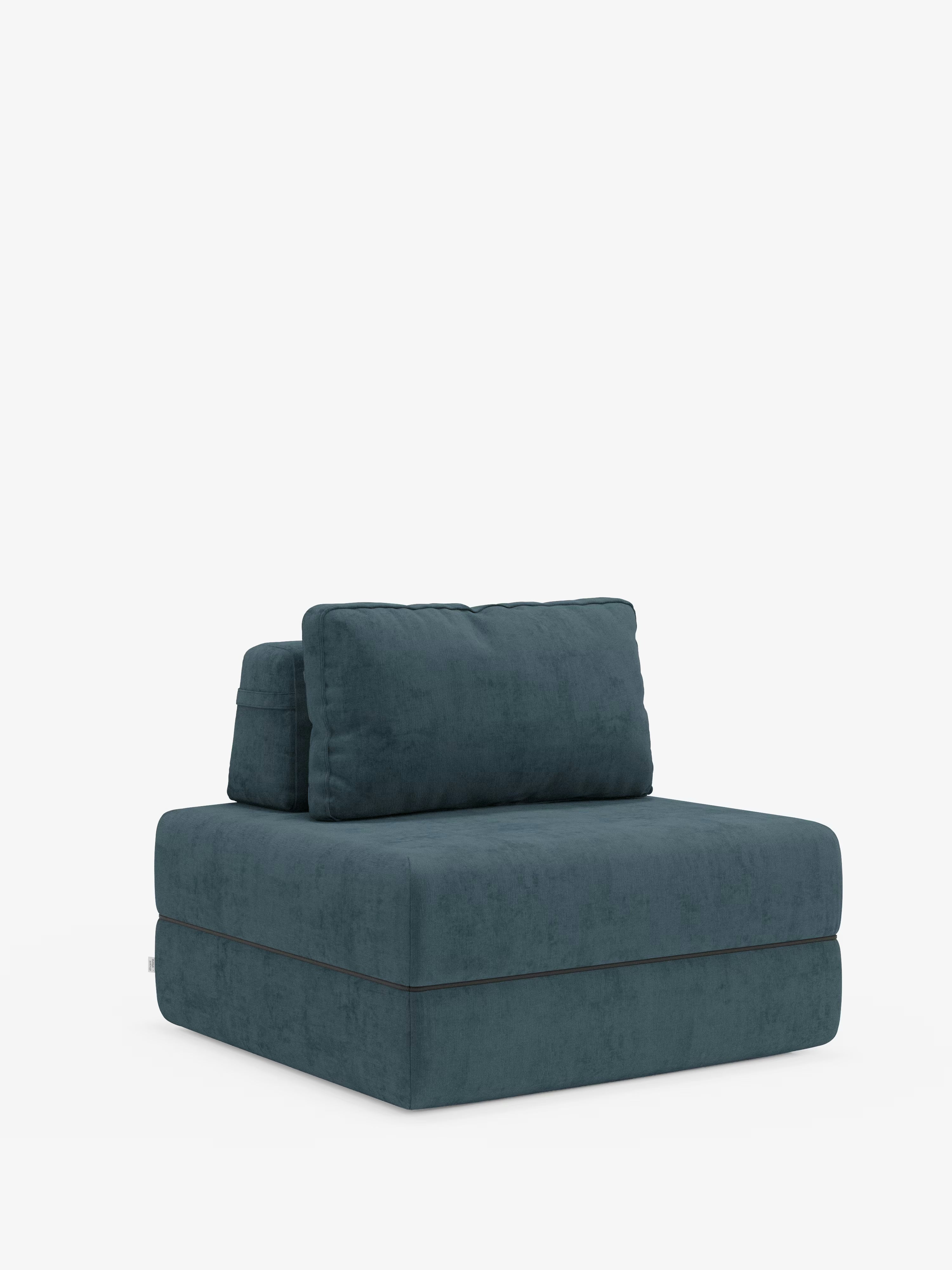 Rift fauteuil-lit avec matelas haut de 24 cm et mousse à mémoire de forme - dossier mobile et tissu antitache T31