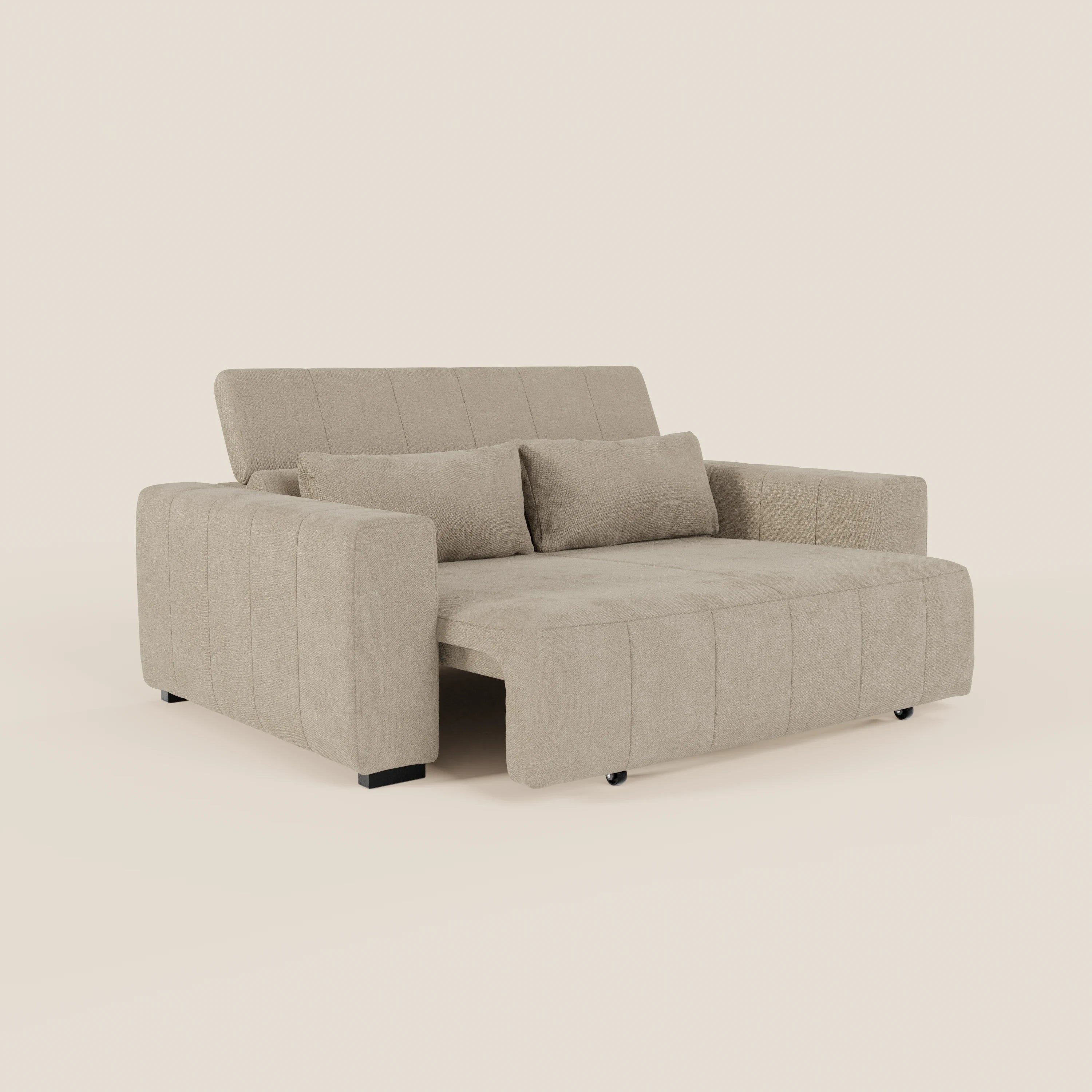 Doric divano 3 posti con sedute allungabili tramite relax elettrico - poggiatesta reclinabile in tessuto smacchiabile T23 - divani.store