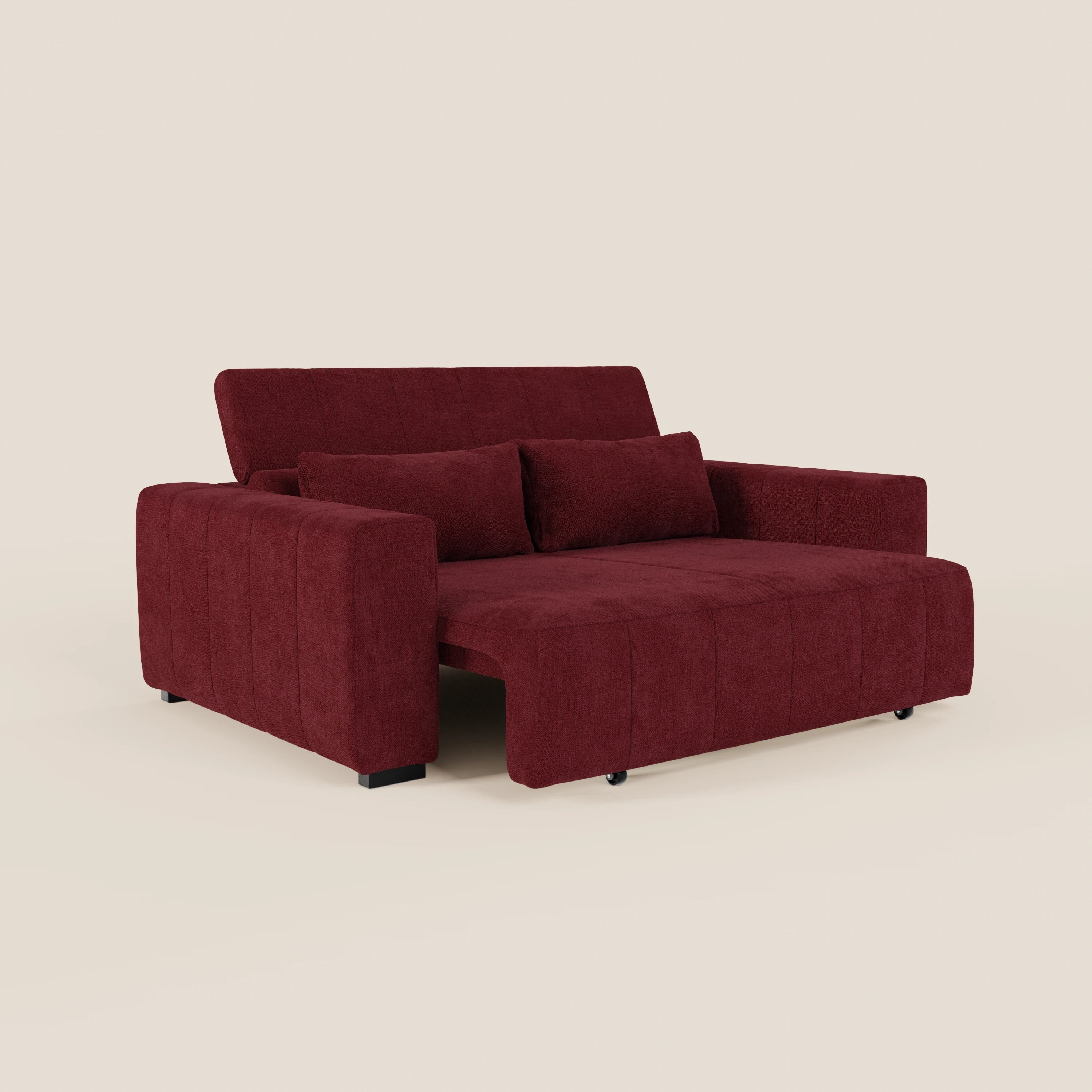 Doric divano 3 posti con sedute allungabili tramite relax elettrico - poggiatesta reclinabile in tessuto smacchiabile T23 - divani.store