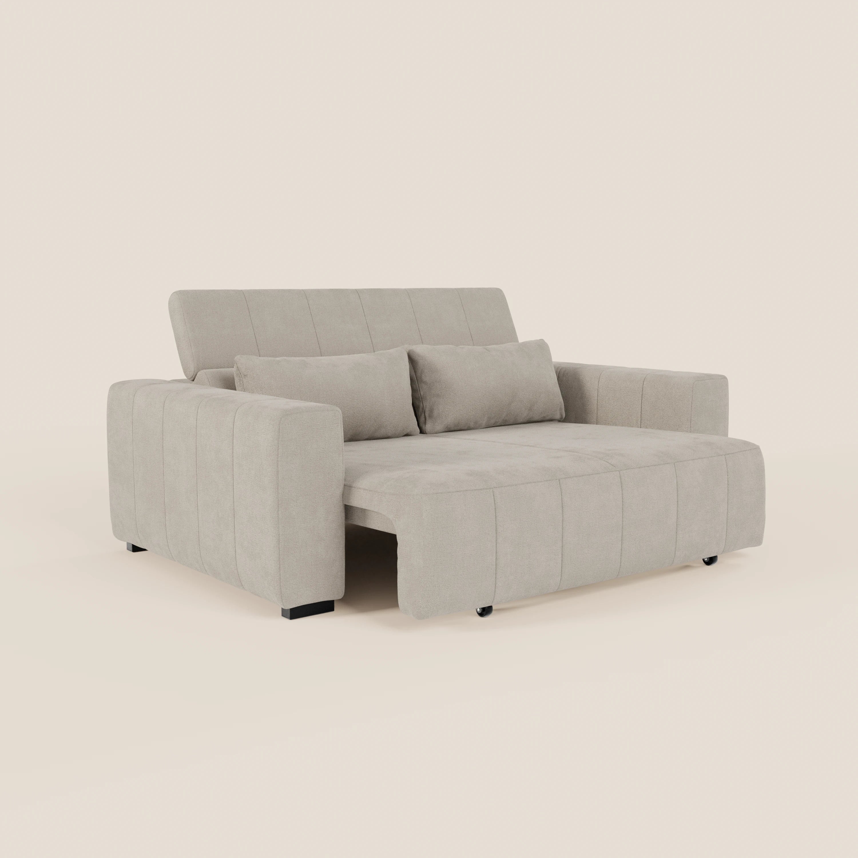 Doric divano 3 posti con sedute allungabili tramite relax elettrico - poggiatesta reclinabile in tessuto smacchiabile T23 - divani.store