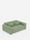 Doric divano 3 posti con sedute allungabili tramite relax elettrico - poggiatesta reclinabile in tessuto smacchiabile T23