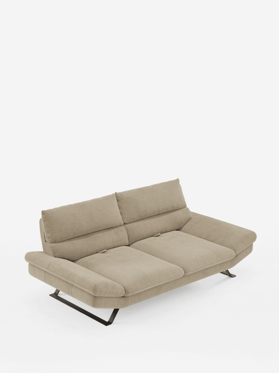 Eclipse Divano dal design moderno 2 e 3 posti con schienali traslanti - piedini alti in elegante microfibra smacchiabile T11