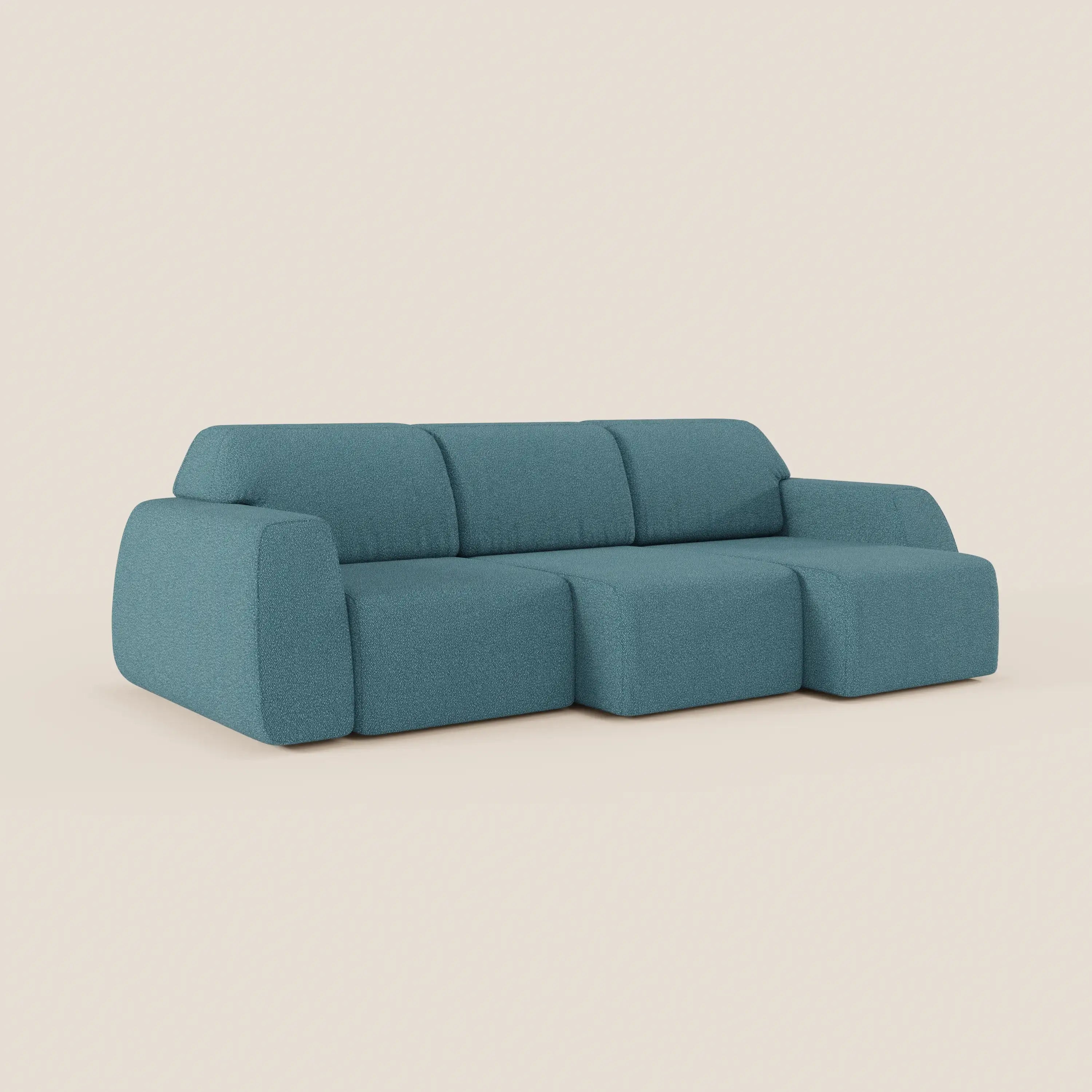 Orbit divano con 3 sedute scorrevoli e allungabili in tessuto effetto cotone smacchiabile T33 - divani.store