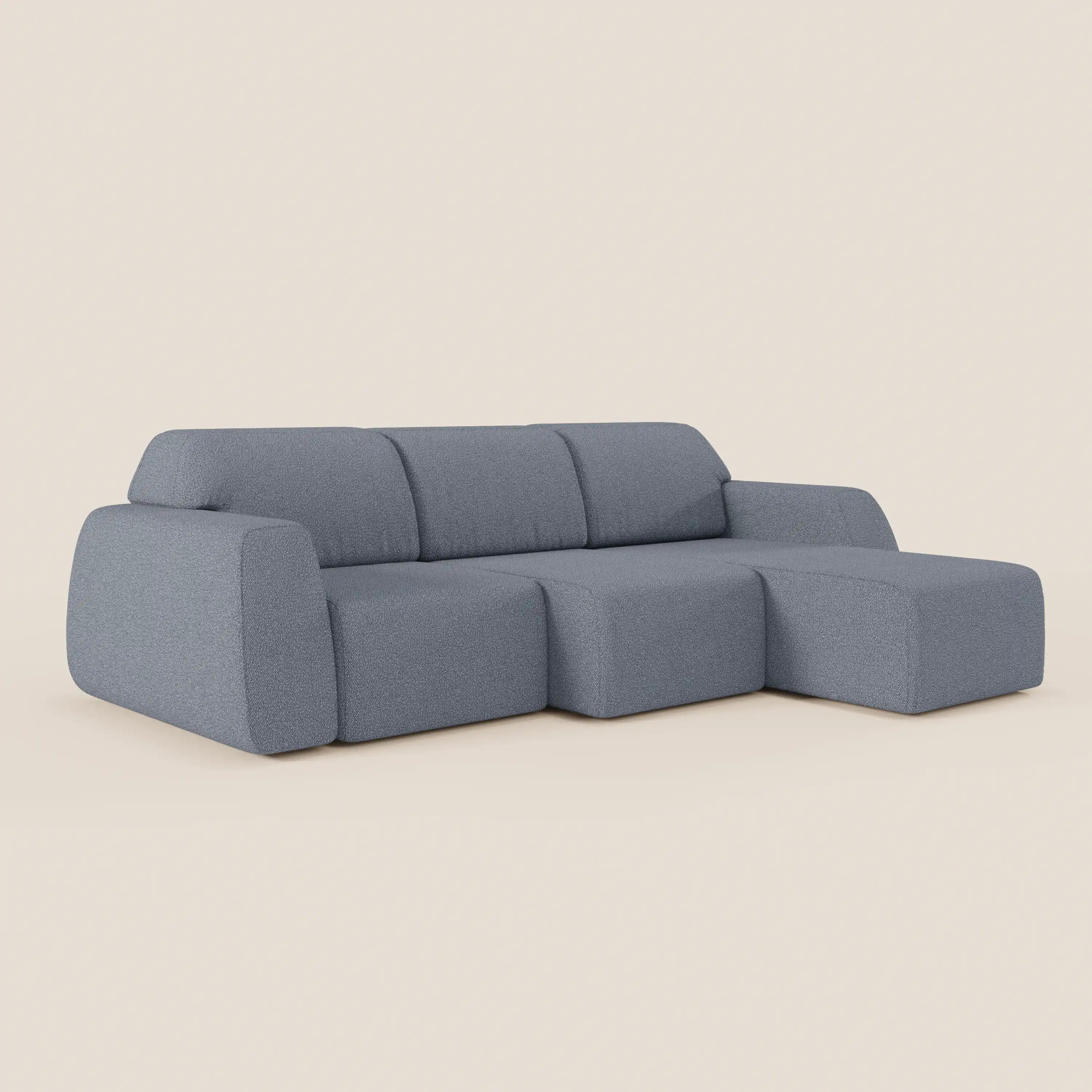 Orbit Divano angolare con penisola reversibile e tutte le sedute allungabili in tessuto smacchiabile effetto cotone T33 - divani.store