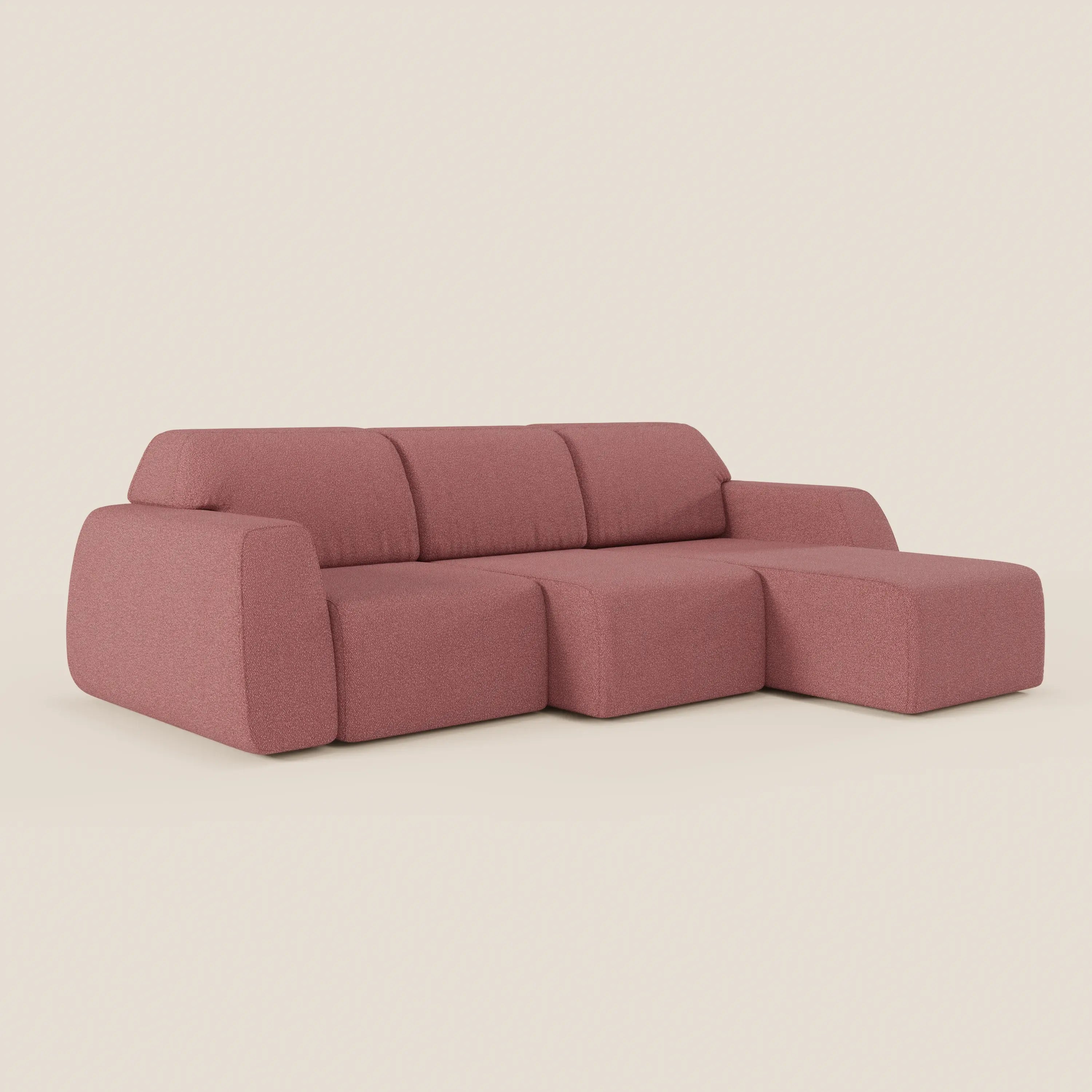 Orbit Divano angolare con penisola reversibile e tutte le sedute allungabili in tessuto smacchiabile effetto cotone T33 - divani.store