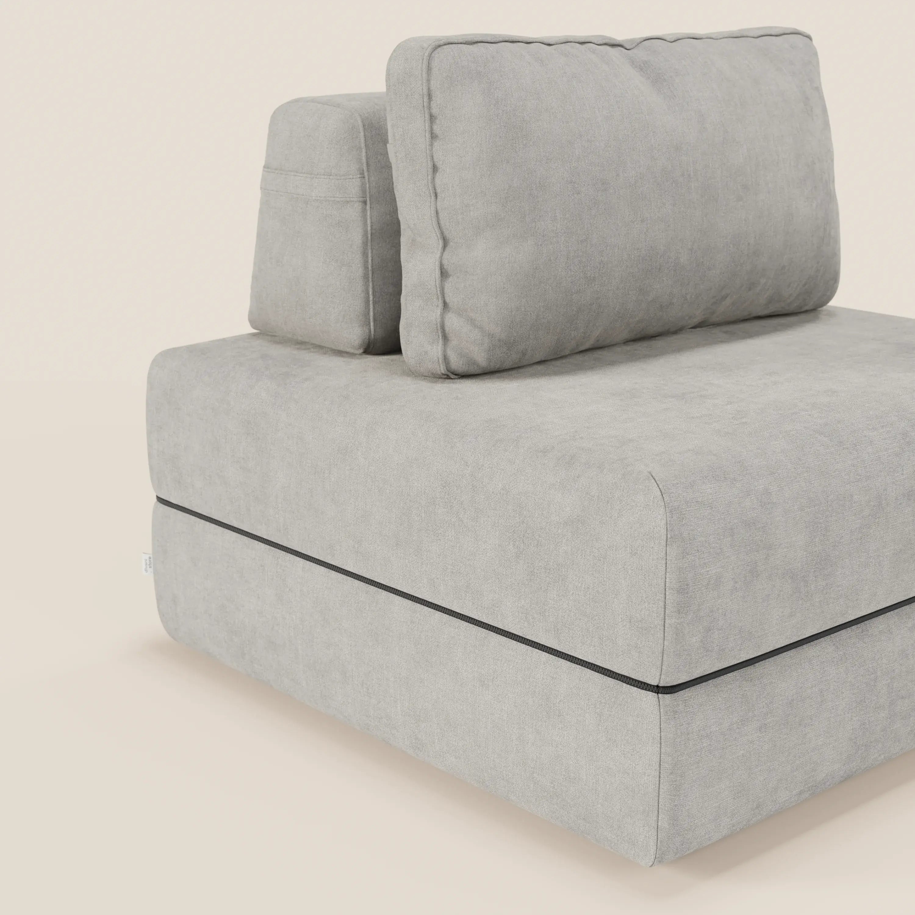 Rift poltrona letto con materasso alto 22 cm e memory foam - schienale mobile e tessuto smacchiabile T31 - divani.store