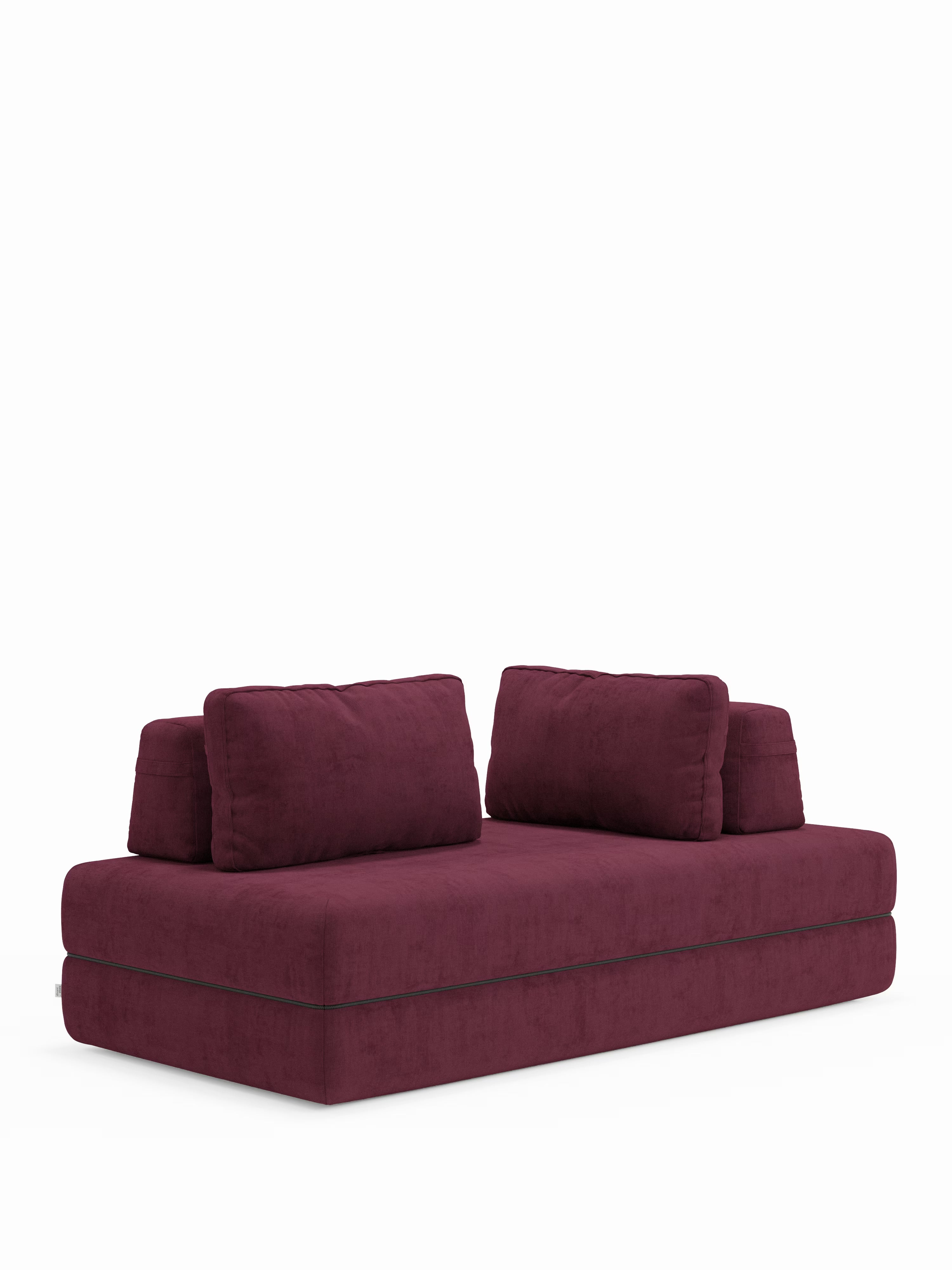 Rift divano letto matrimoniale 2 posti e 3 posti con schienali mobili - materasso alto 24 cm e memory foam in tessuto smacchiabile T31