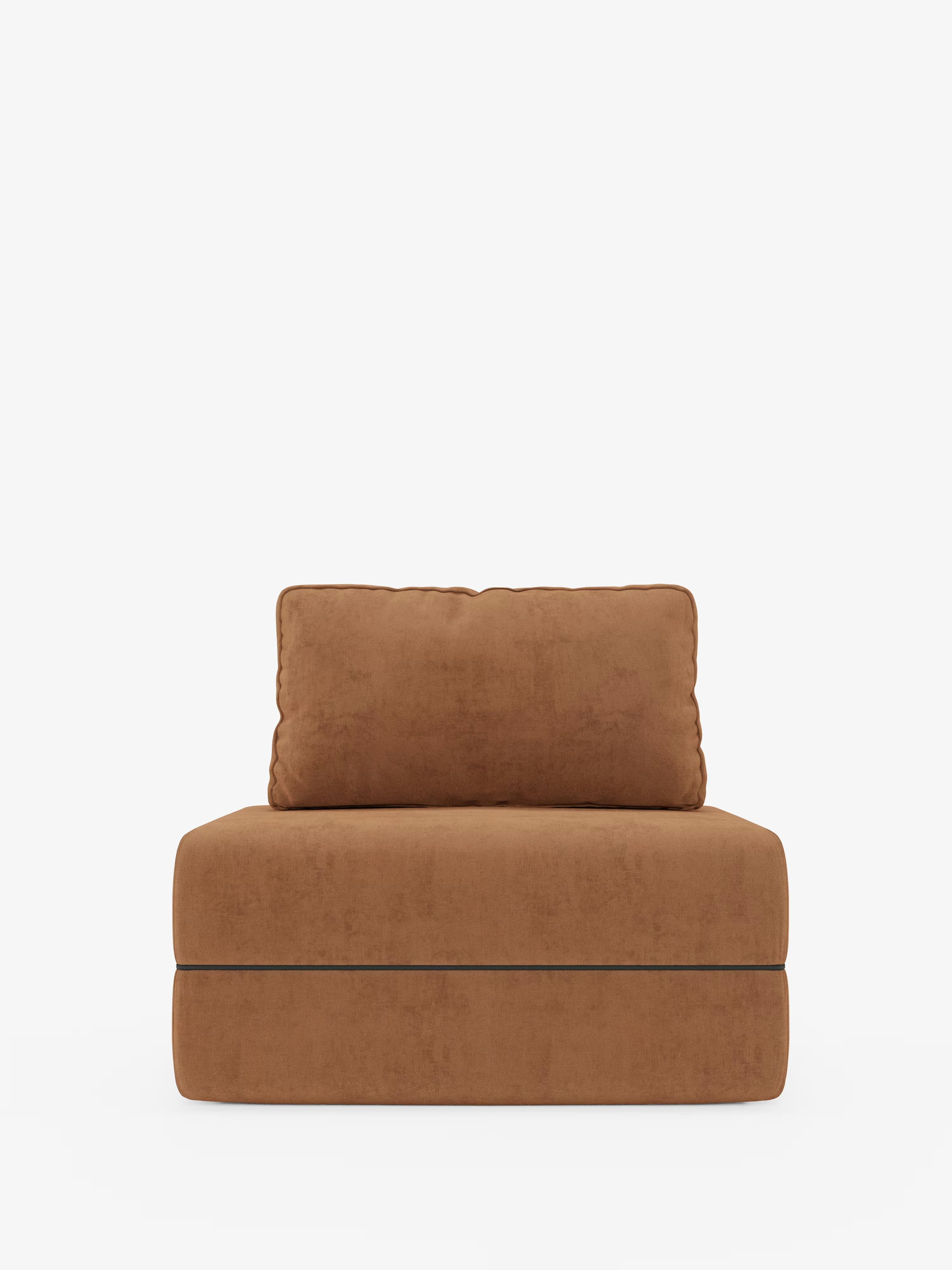 Rift fauteuil-lit avec matelas haut de 24 cm et mousse à mémoire de forme - dossier mobile et tissu antitache T31